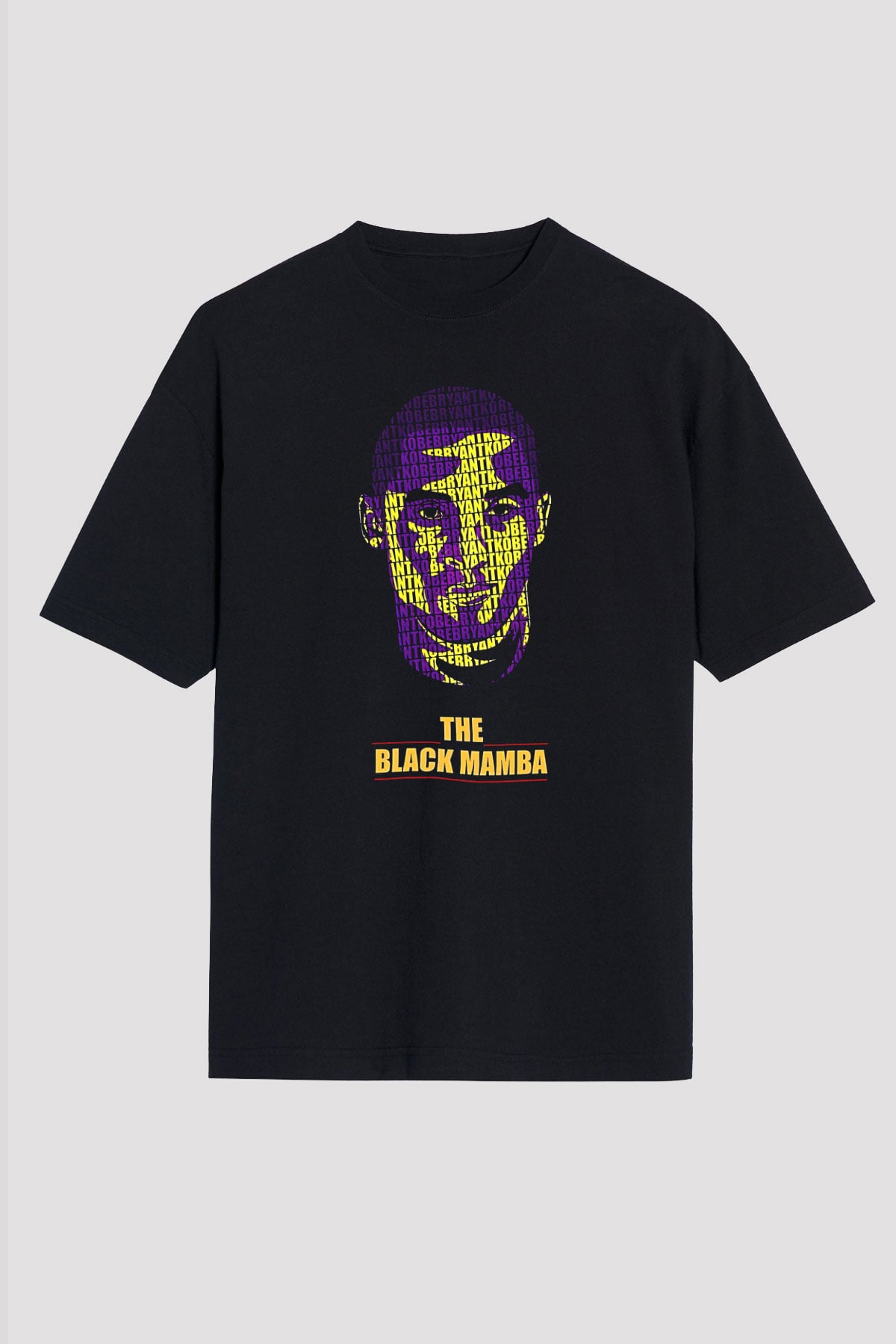 Black Mamba Baskılı Unisex Siyah Oversize Tişört - Tshirt