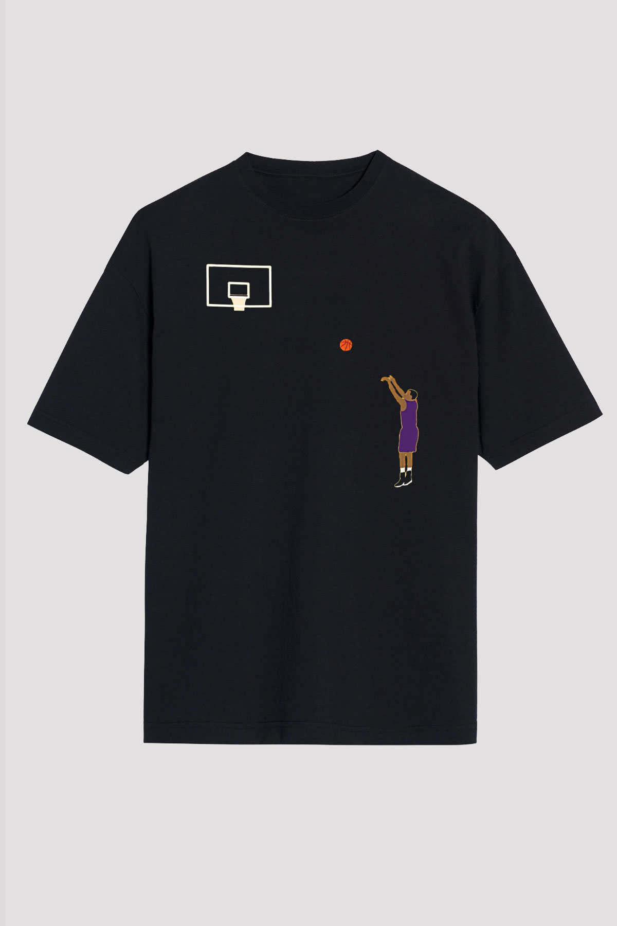 Black Mamba Baskılı Unisex Siyah Oversize Tişört - Tshirt