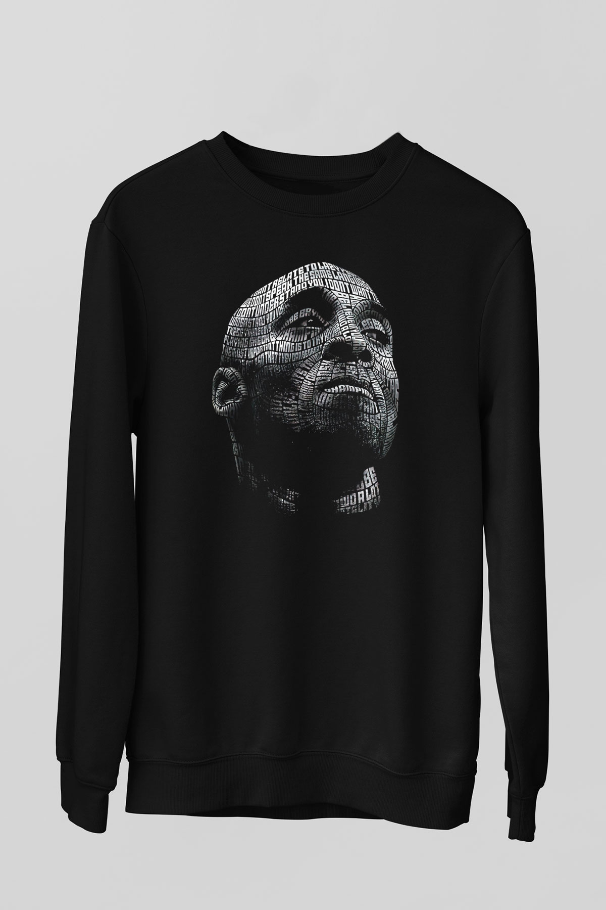 Black Mamba Baskılı Unisex Siyah Sweatshirt