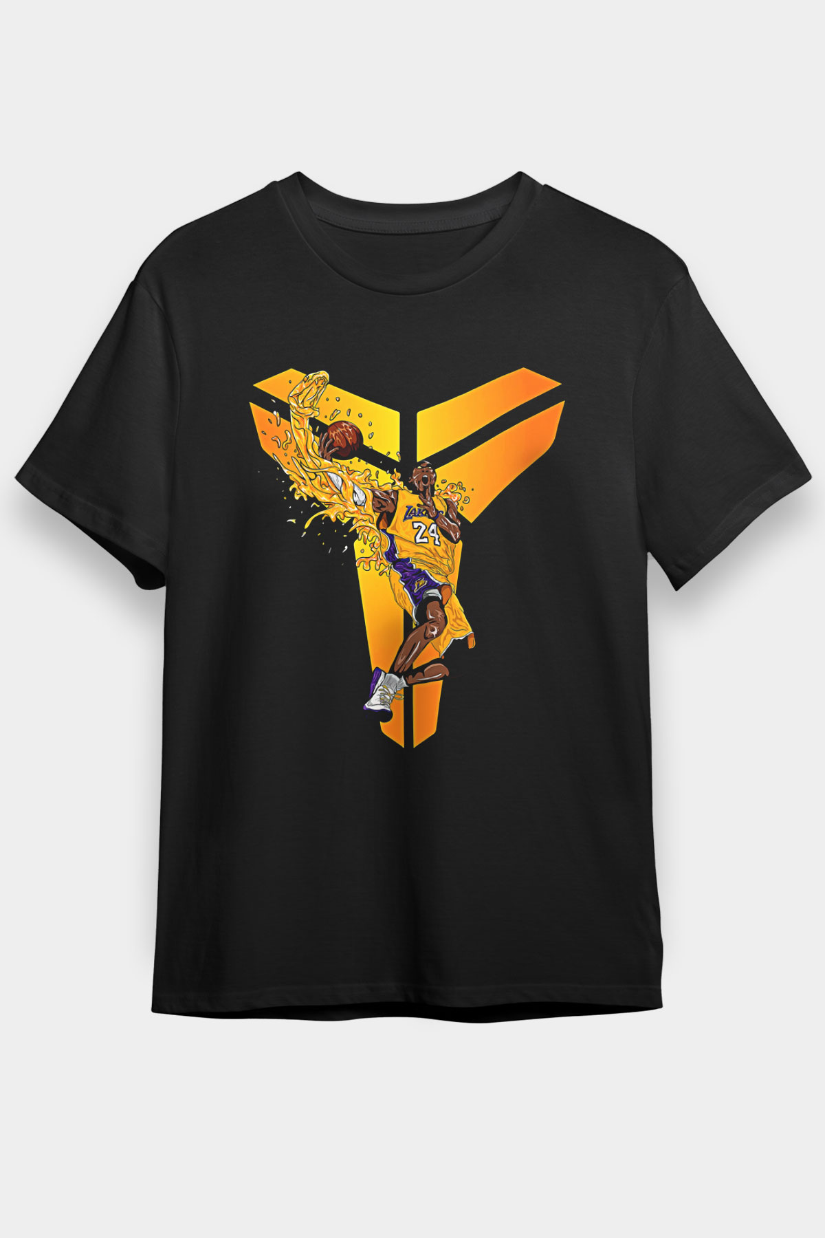 Black Mamba Baskılı Unisex Siyah Tişört - Tshirt