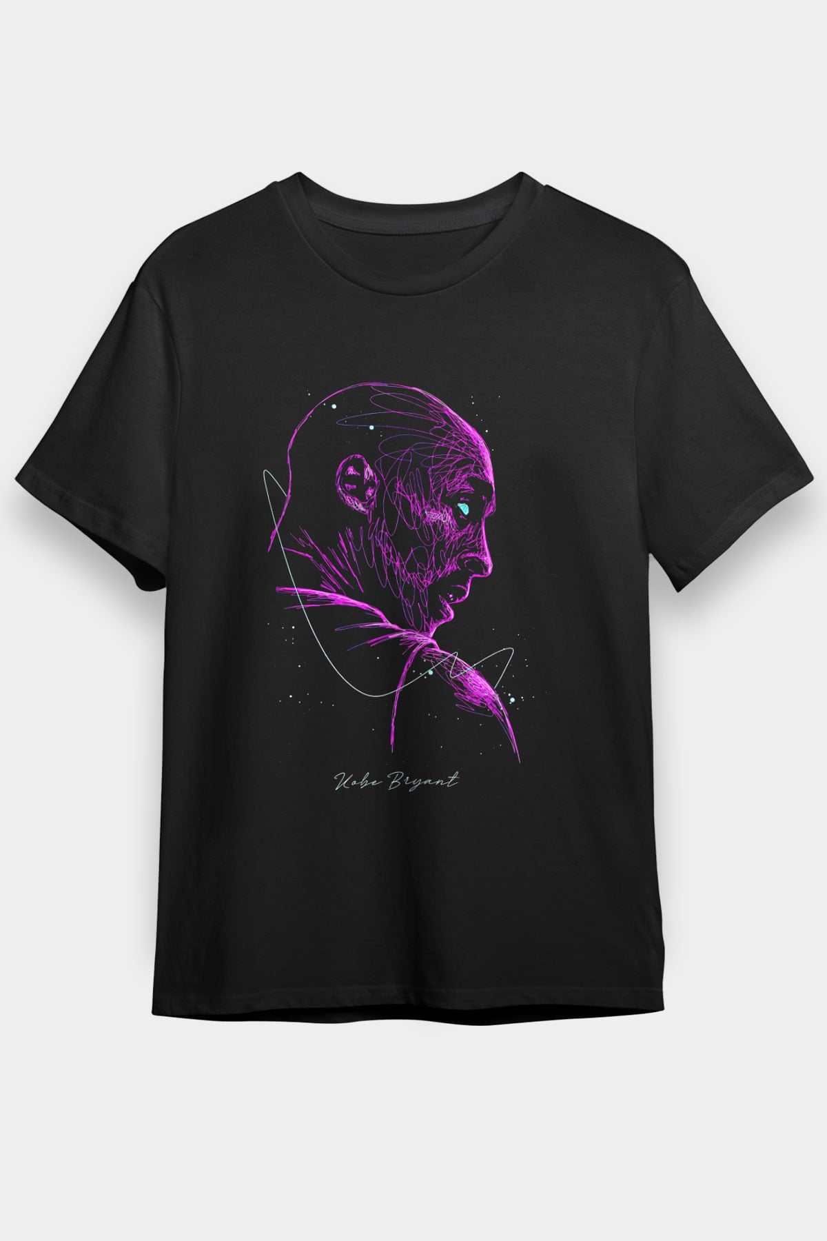 Black Mamba Baskılı Unisex Siyah Tişört - Tshirt