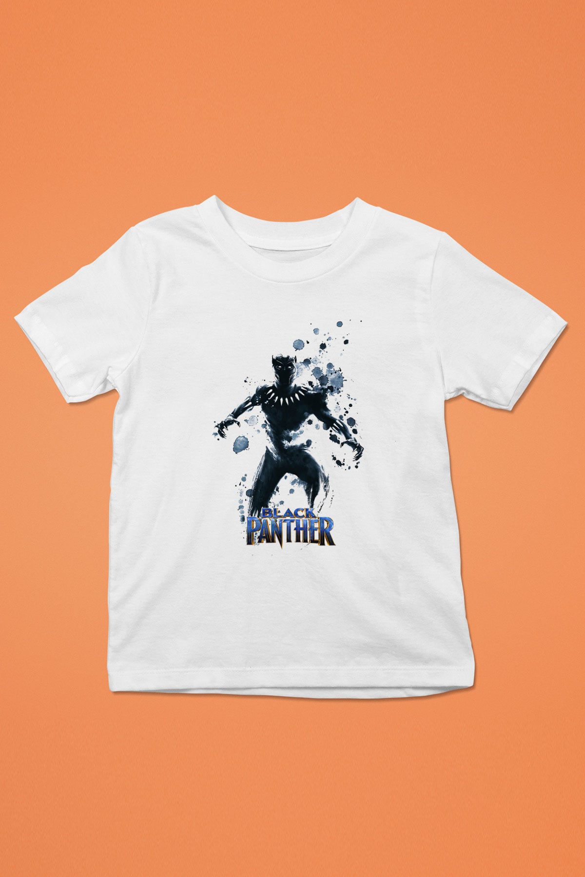 Black Panther Beyaz Unisex Çocuk Tişört