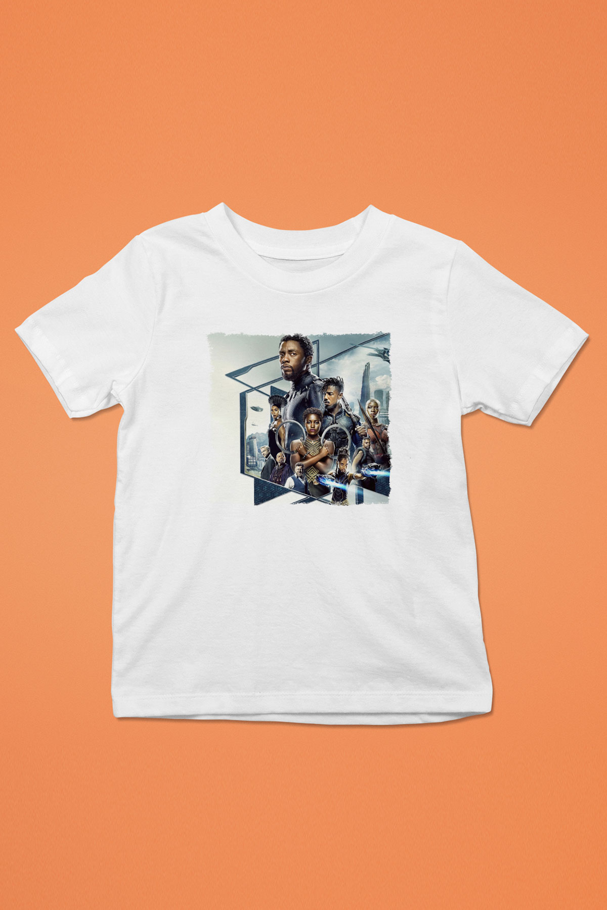 Black Panther Beyaz Unisex Çocuk Tişört