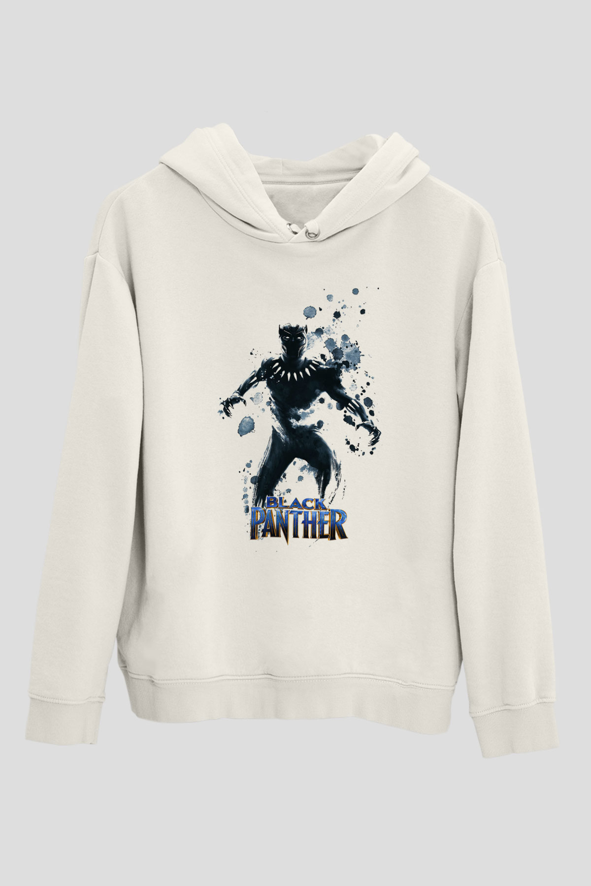 Black Panther Beyaz Unisex Hoodie