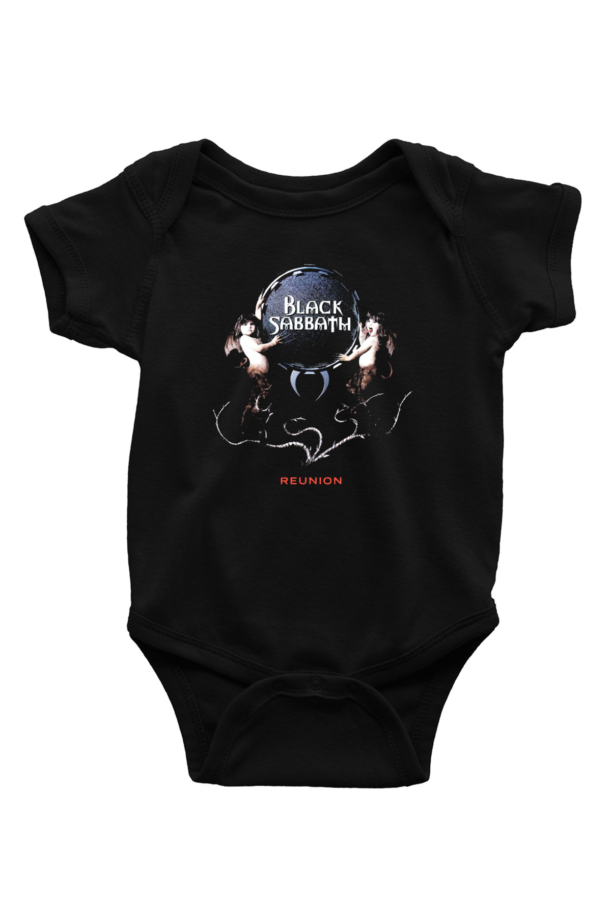 Black Sabbath Baskılı Siyah Bebek Body - Zıbın