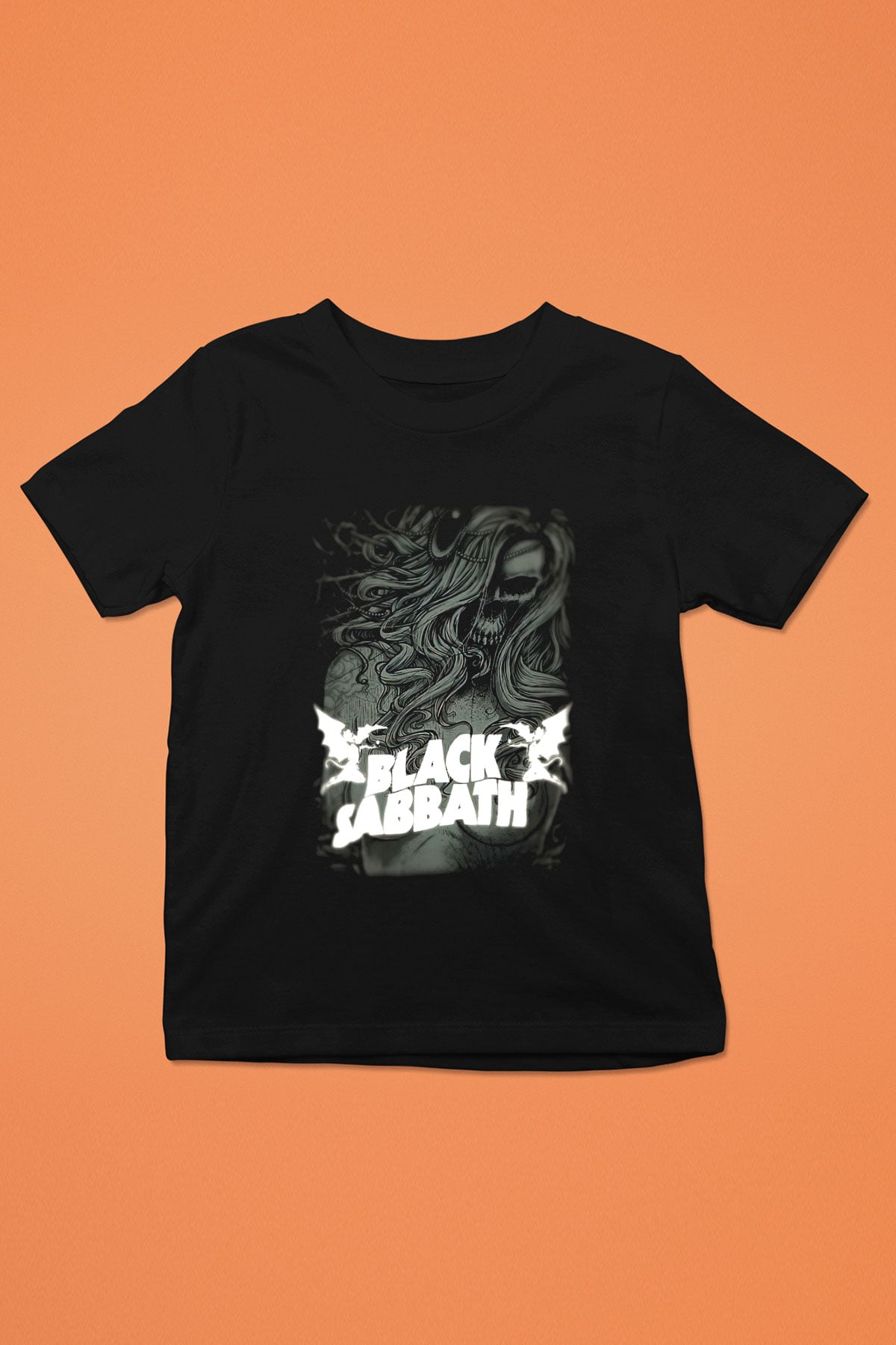 Black Sabbath Baskılı Siyah Unisex Çocuk Tişört