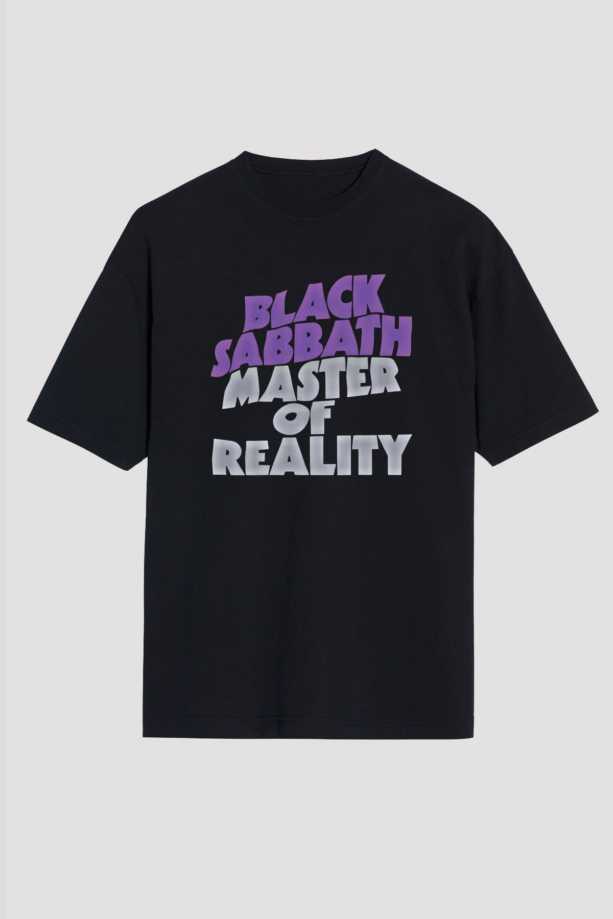 Black Sabbath Baskılı Unisex Siyah Oversize Tişört