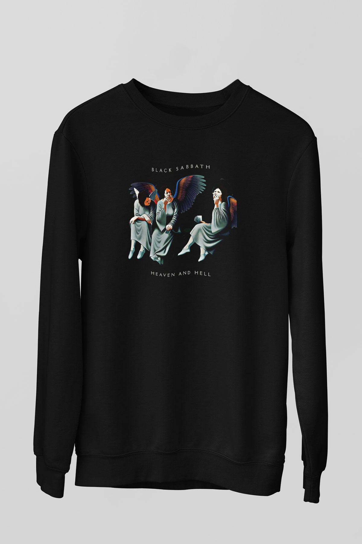 Black Sabbath Baskılı Unisex Siyah Sweatshirt