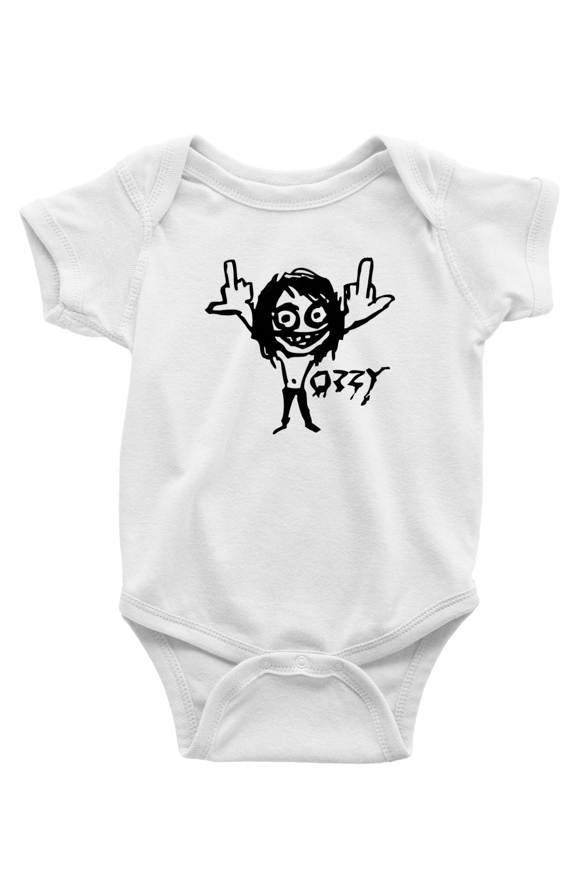 Black Sabbath Beyaz Bebek Body - Zıbın