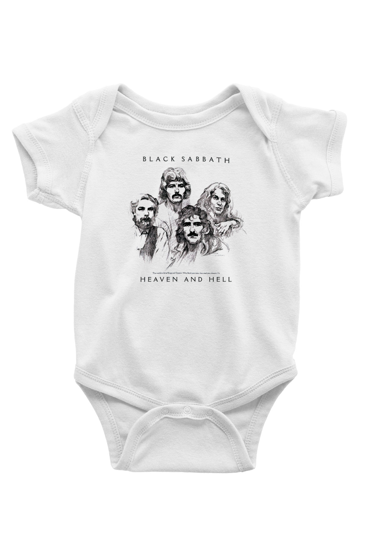 Black Sabbath Beyaz Bebek Body - Zıbın