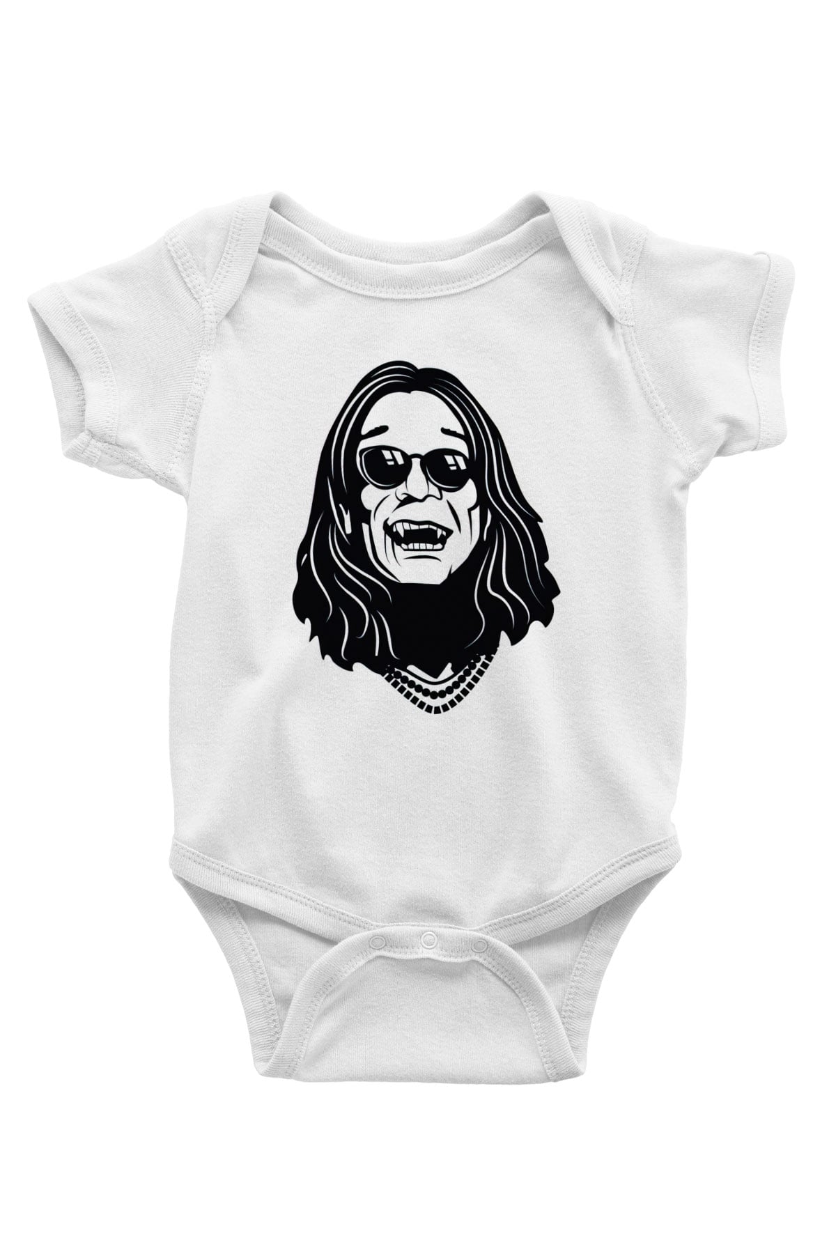 Black Sabbath Beyaz Bebek Body - Zıbın
