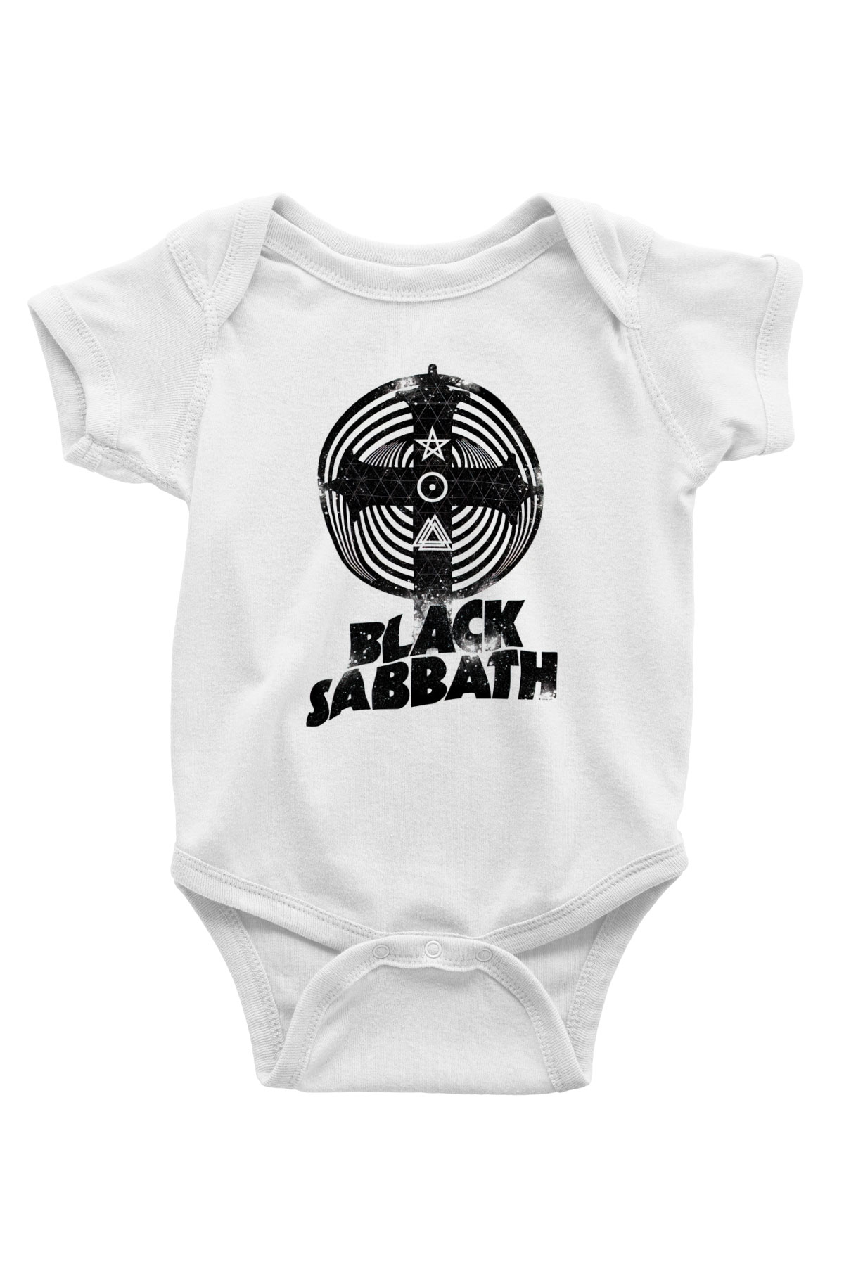 Black Sabbath Beyaz Bebek Body - Zıbın