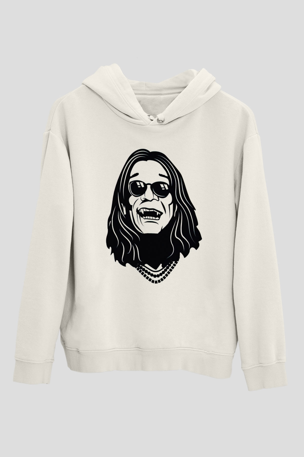 Black Sabbath Beyaz Unisex Kapüşonlu Sweatshirt