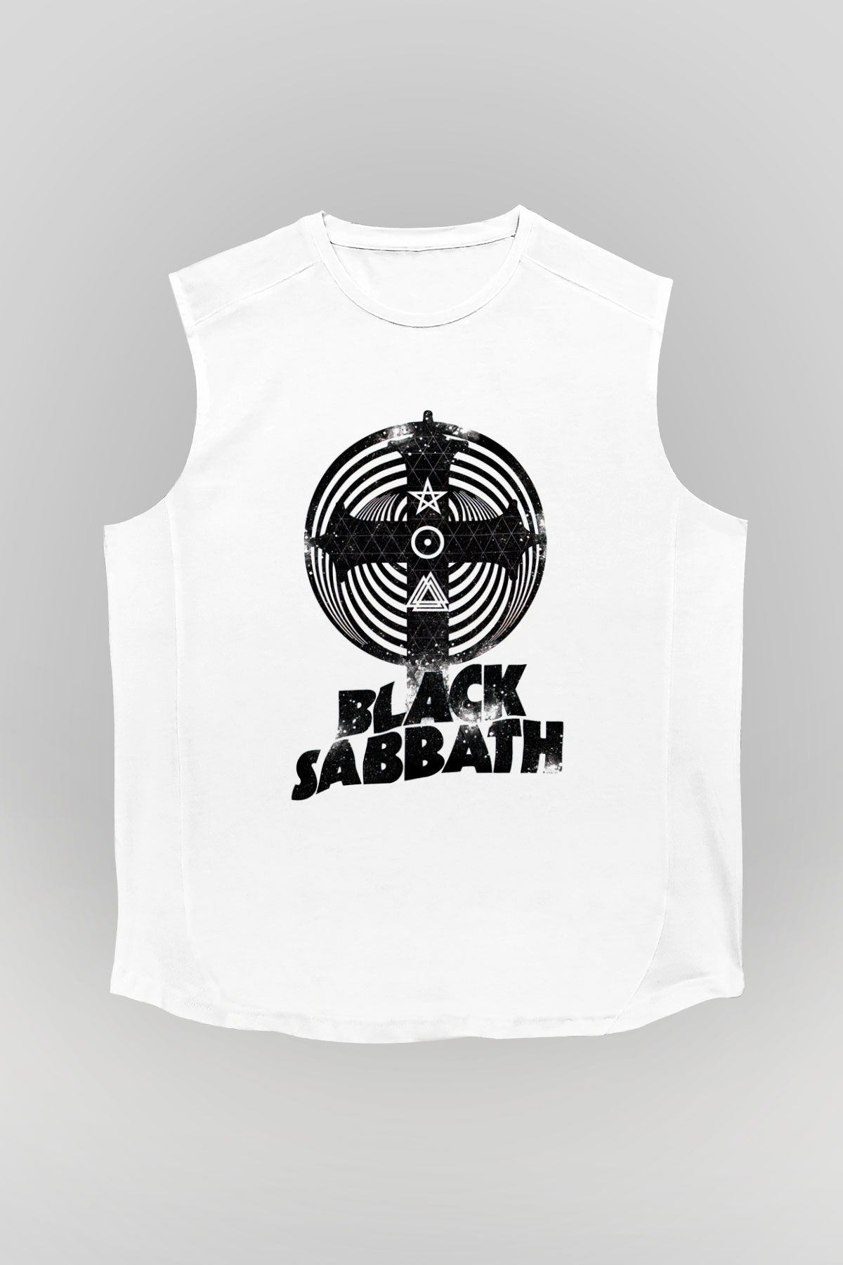 Black Sabbath Beyaz Unisex Kolsuz Tişört