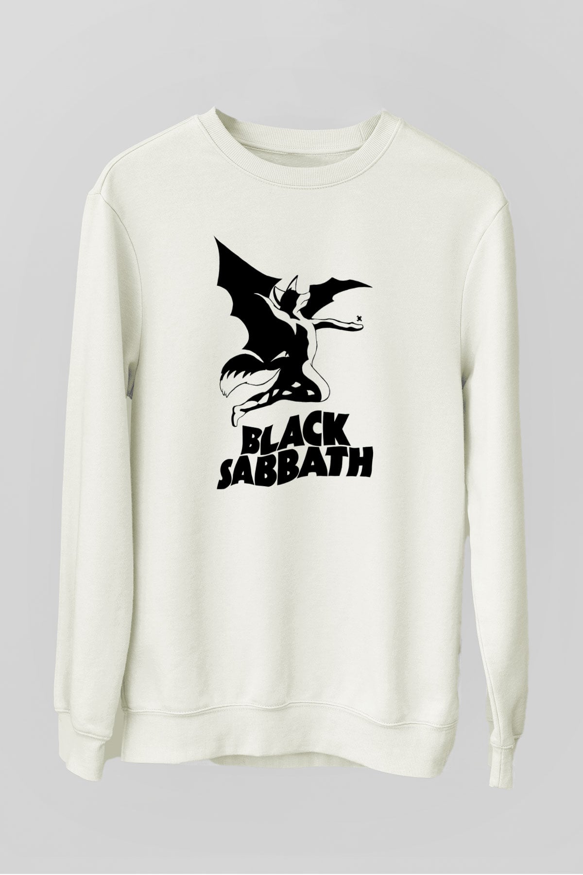 Black Sabbath Beyaz Unisex Sweatshirt