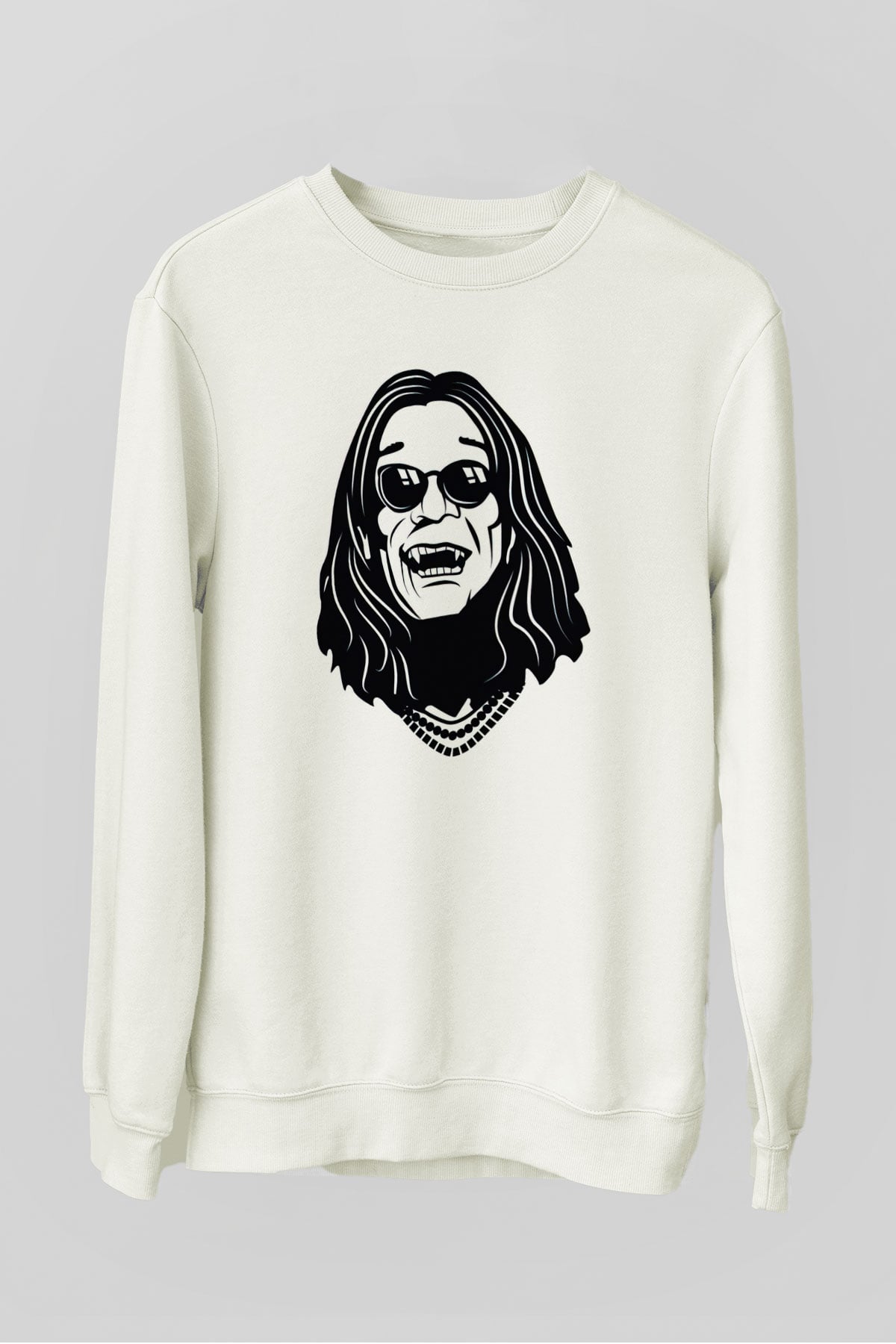 Black Sabbath Beyaz Unisex Sweatshirt