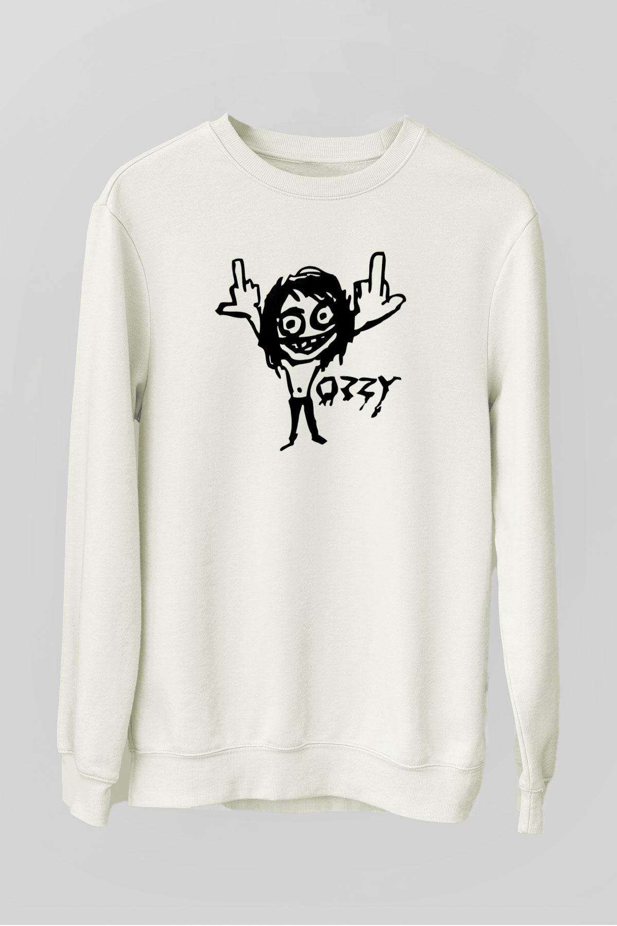 Black Sabbath Beyaz Unisex Sweatshirt