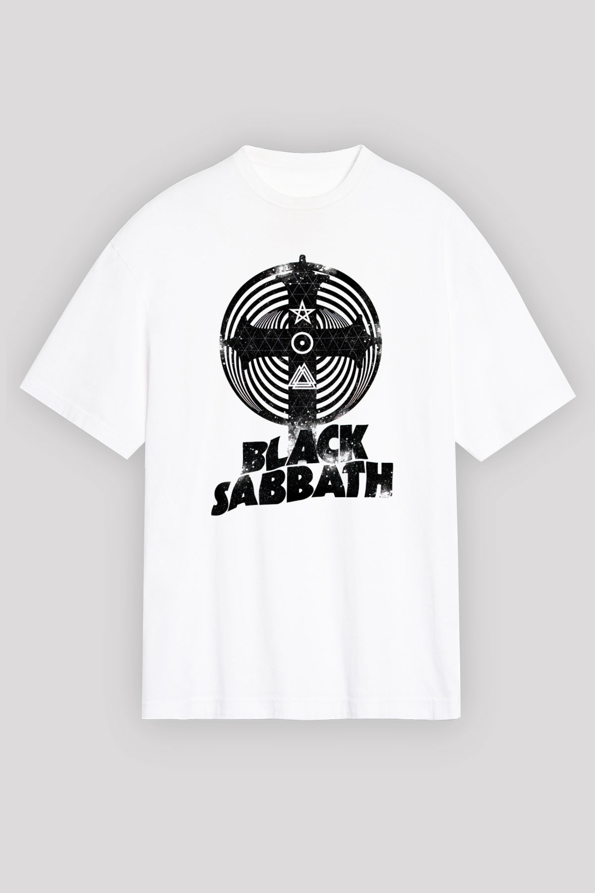 Black Sabbath Beyaz Unisex Tişört T-Shirt - TişörtFabrikası