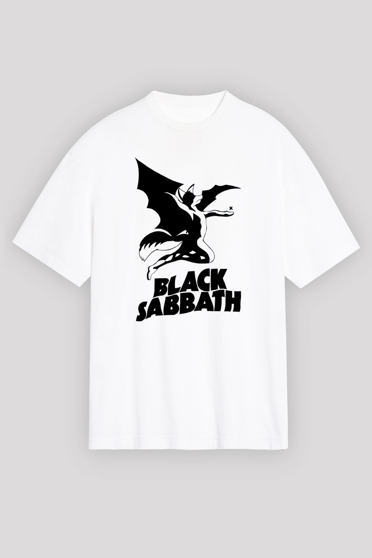 Black Sabbath Beyaz Unisex Tişört T-Shirt - TişörtFabrikası