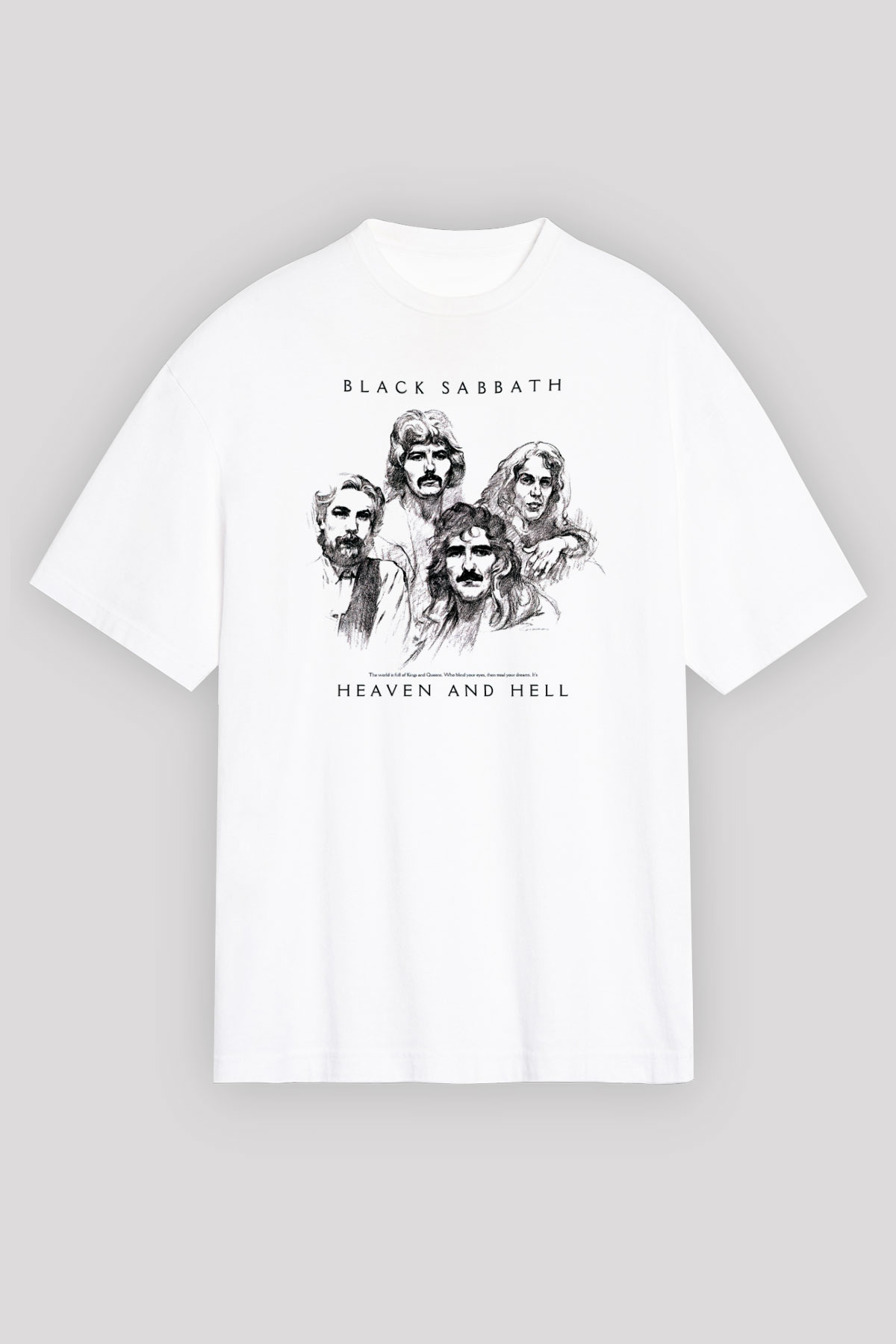 Black Sabbath Beyaz Unisex Tişört T-Shirt - TişörtFabrikası