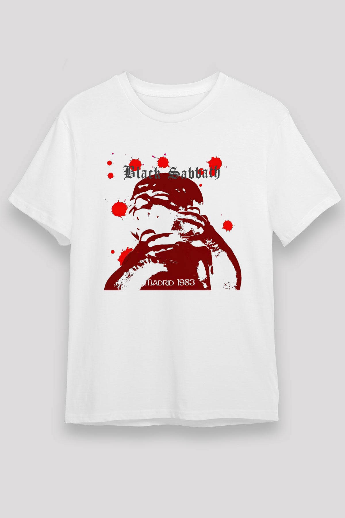Black Sabbath Beyaz Unisex Tişört T-Shirt - TişörtFabrikası