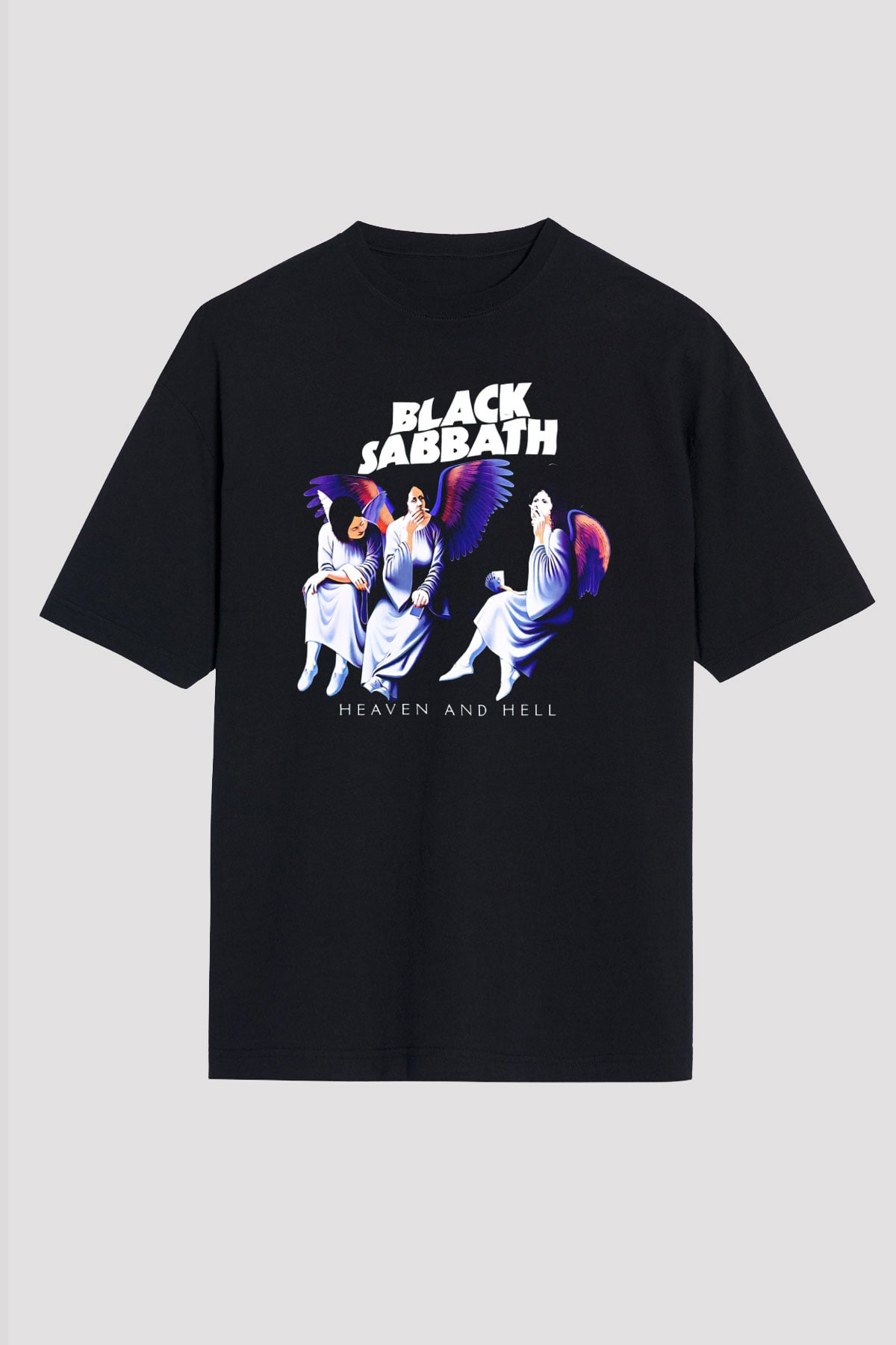 Black Sabbath Heaven And Hell Siyah Unisex Tişört T-Shirt - TişörtFabrikası