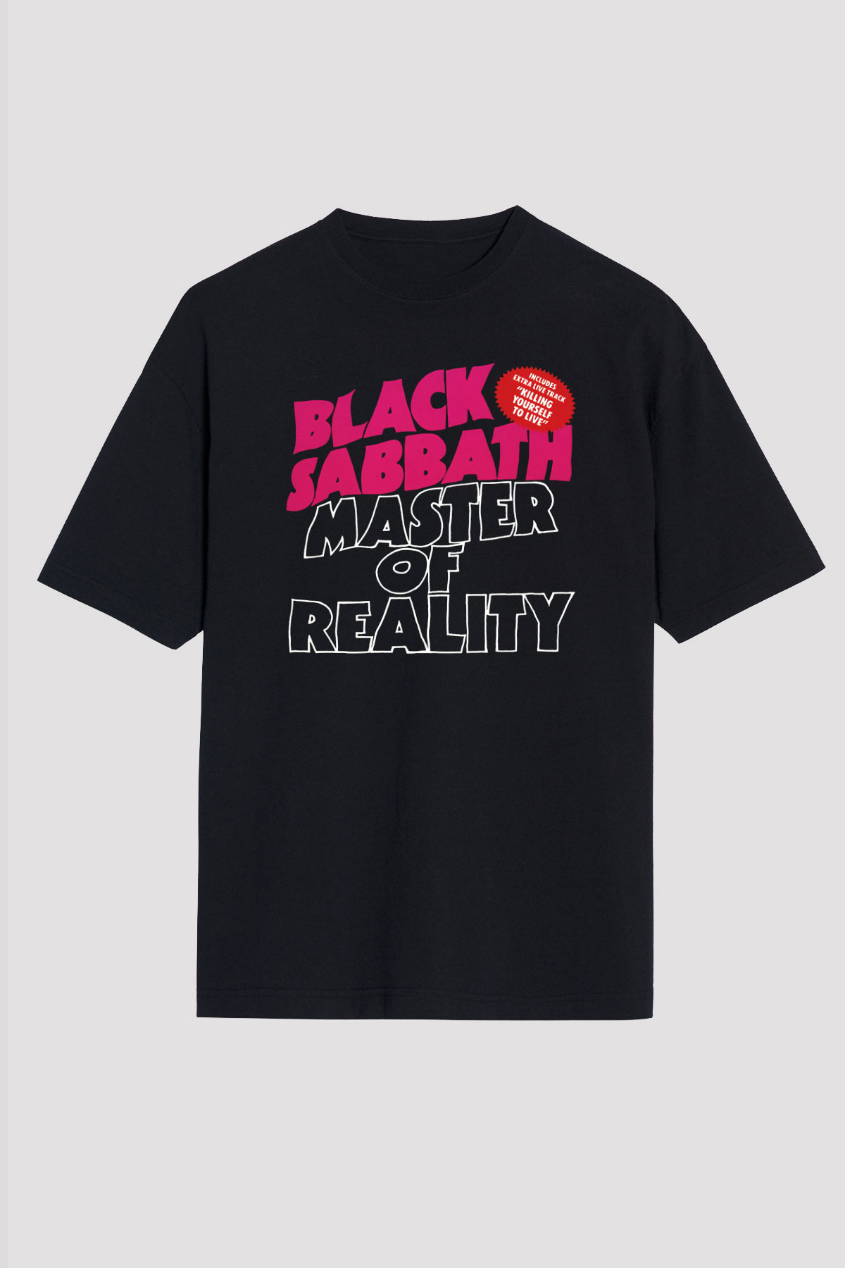 Black Sabbath Siyah Unisex Oversize Tişört T-Shirt