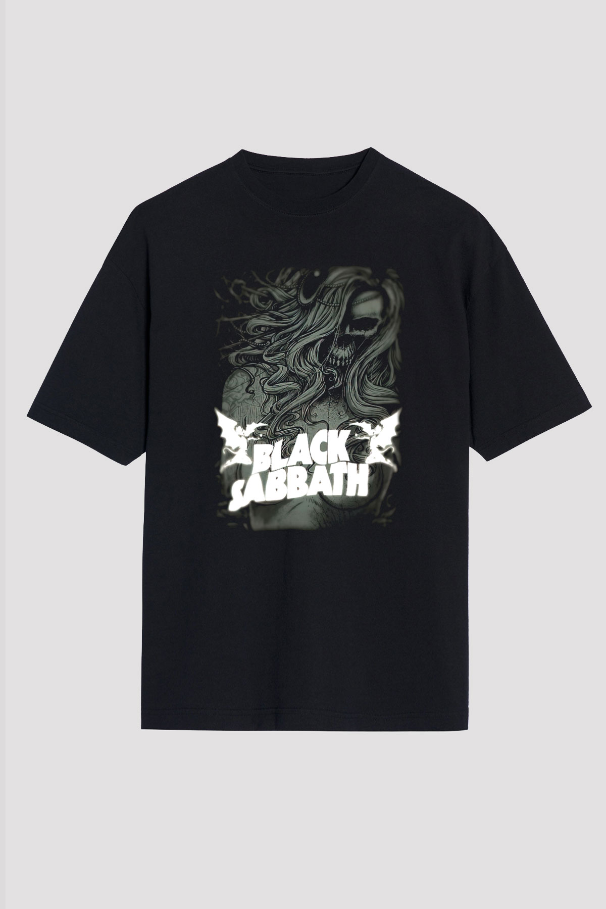 Black Sabbath Siyah Unisex Oversize Tişört T-Shirt