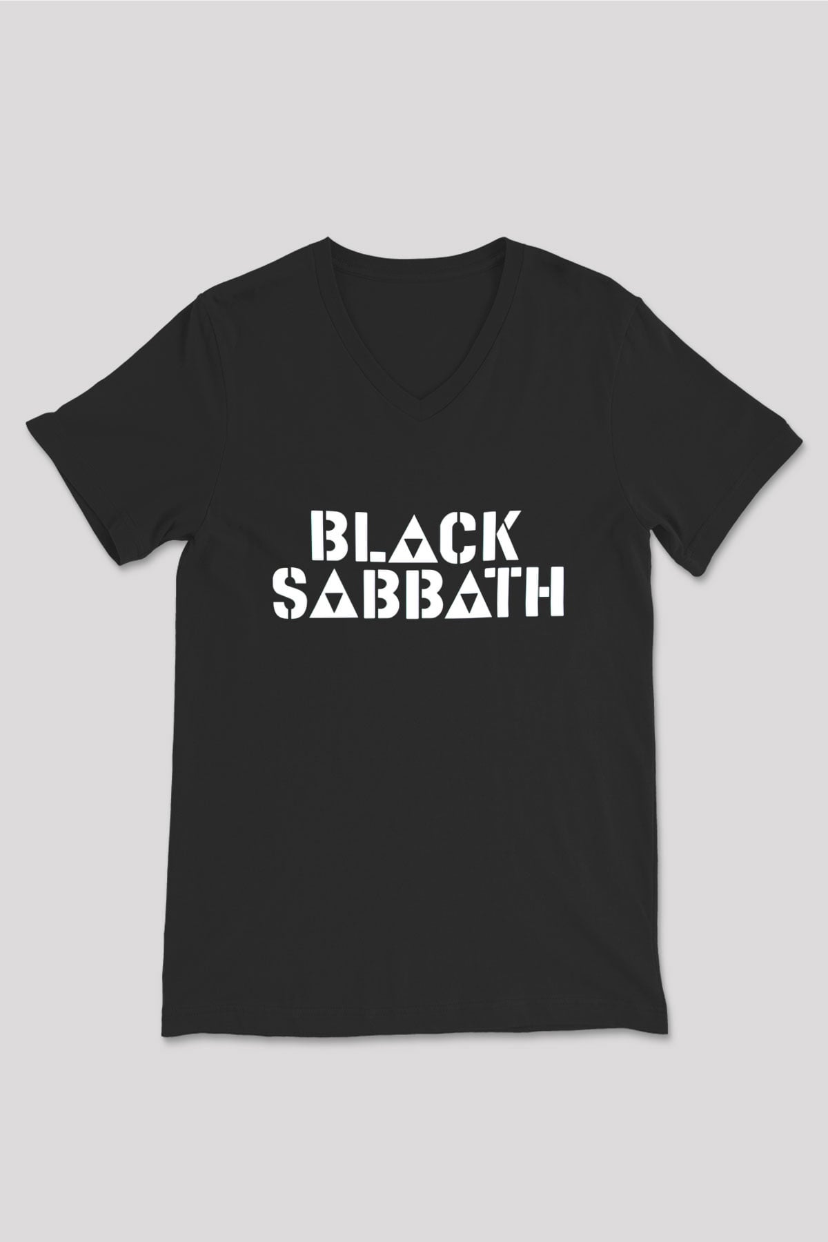 Black Sabbath Siyah Unisex V Yaka Tişört