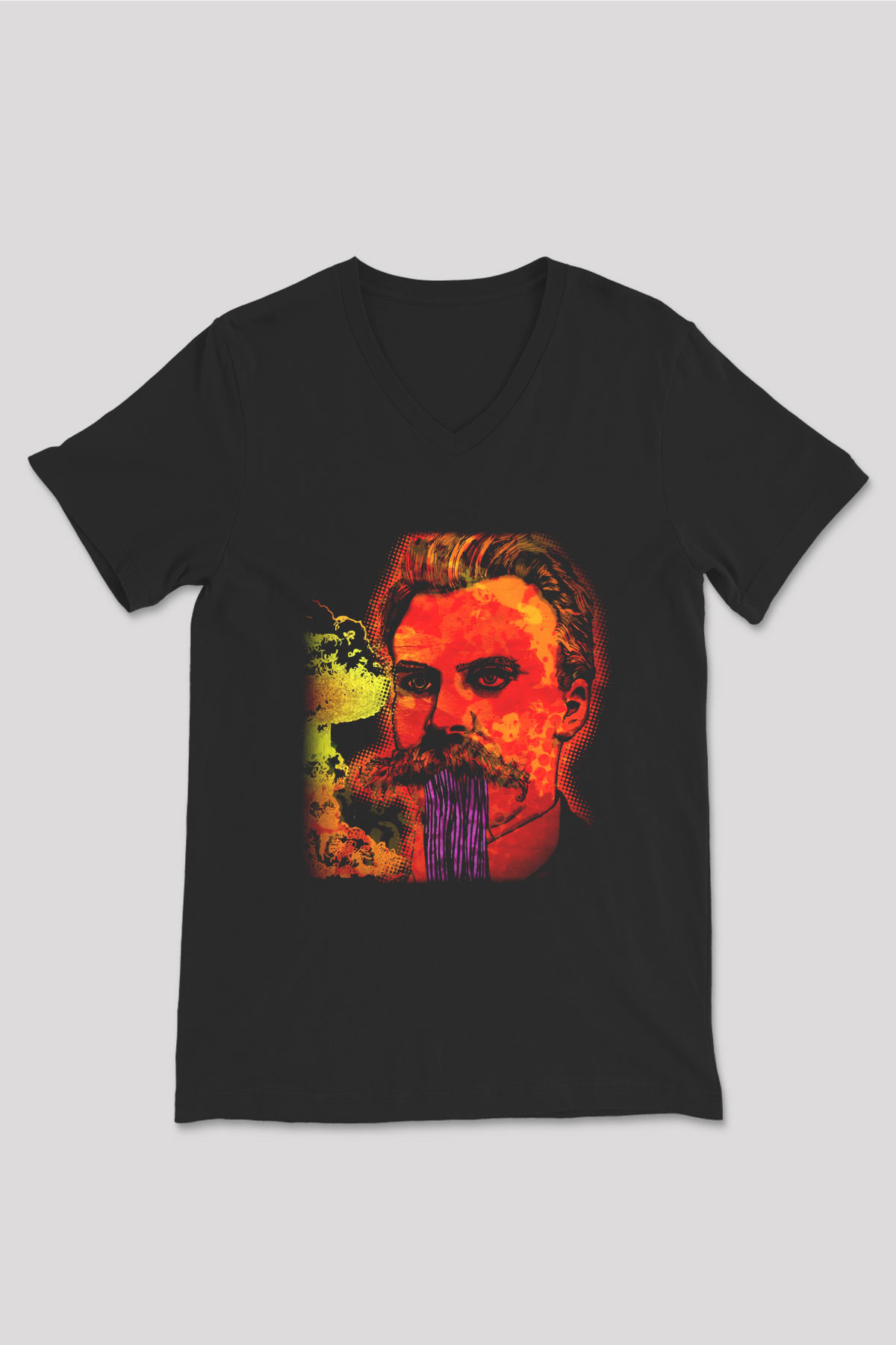 Black Sabbath Siyah Unisex V Yaka Tişört T-Shirt