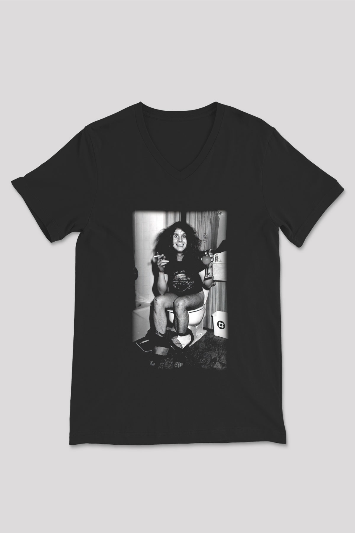 Black Sabbath Siyah Unisex V Yaka Tişört T-Shirt