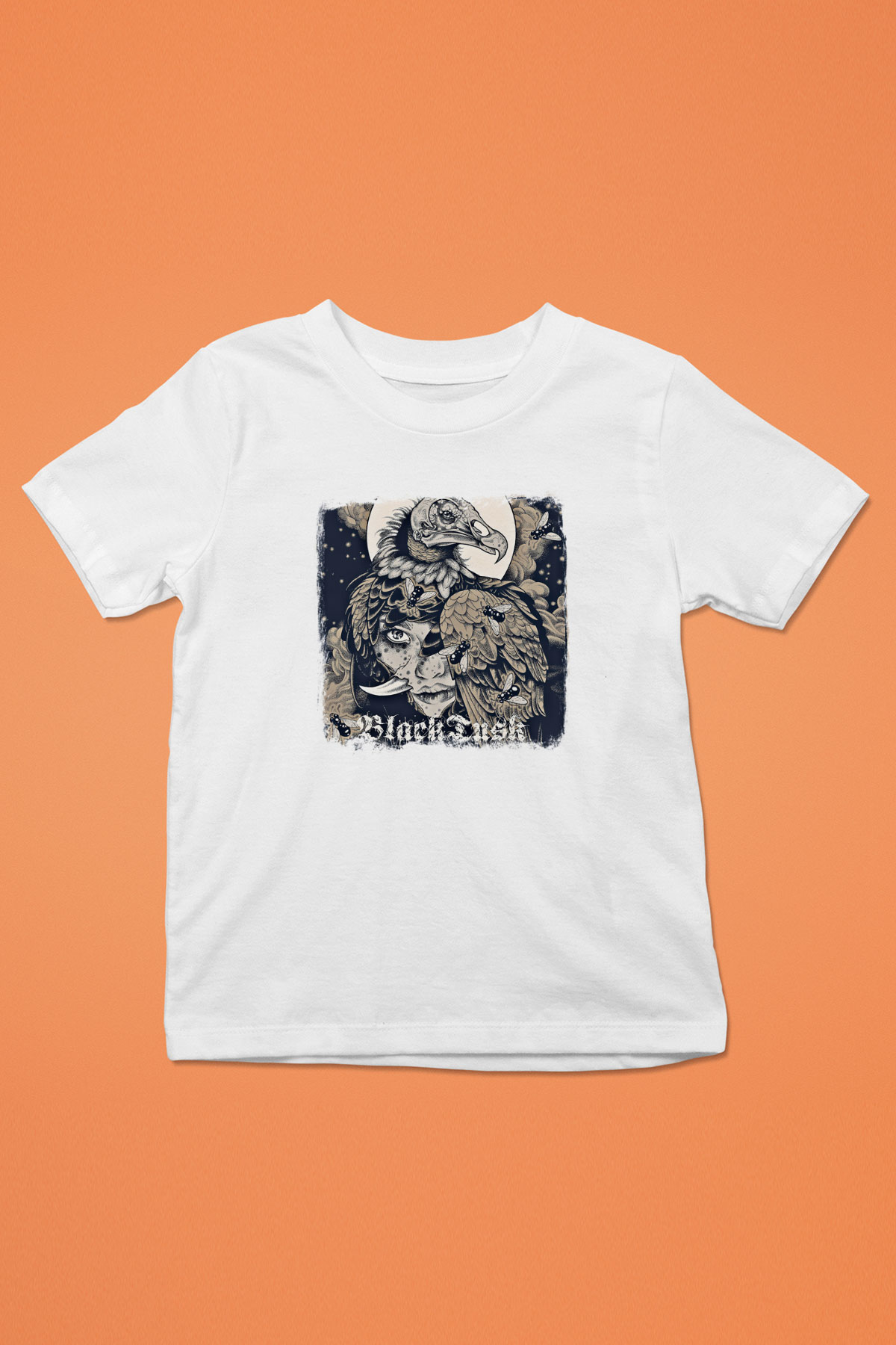Black Tusk Baskılı Unisex Beyaz Çocuk Tişört