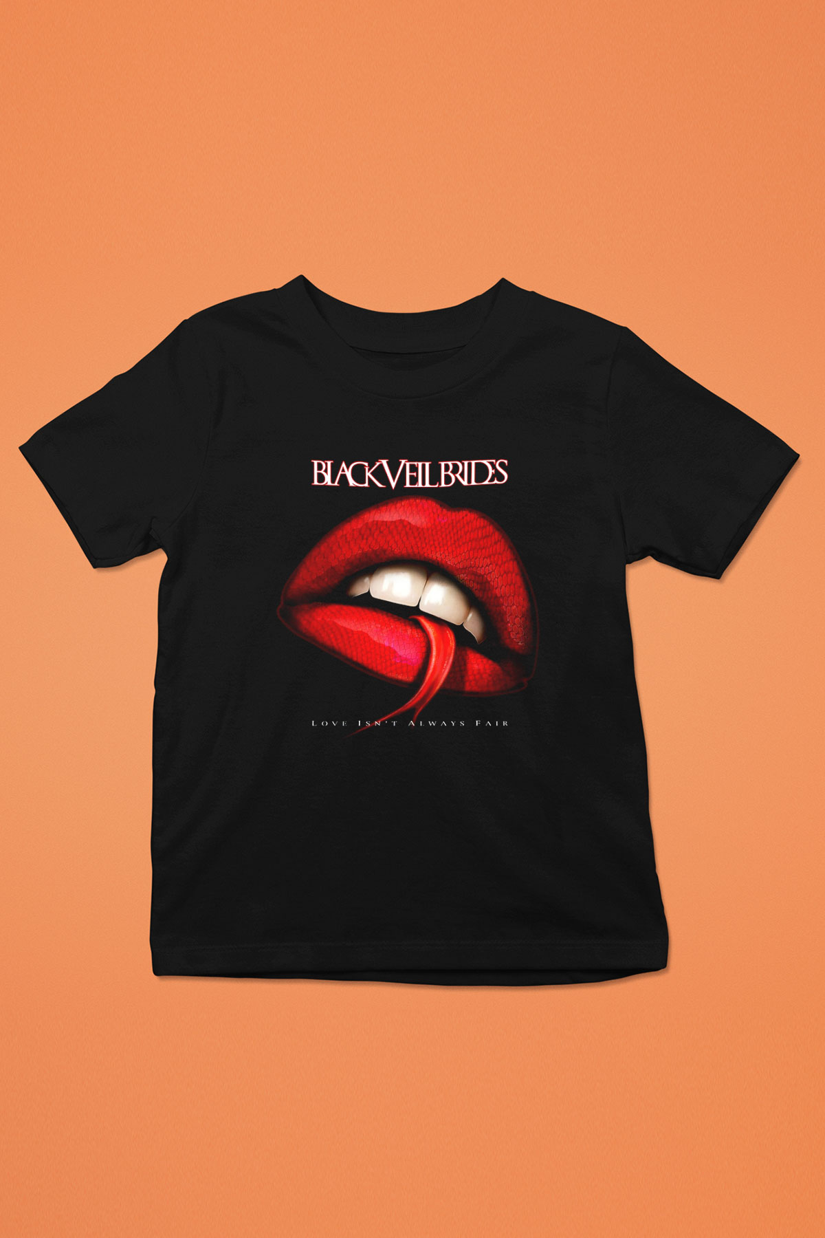 Black Veil Brides Baskılı Siyah Unisex Çocuk Tişört