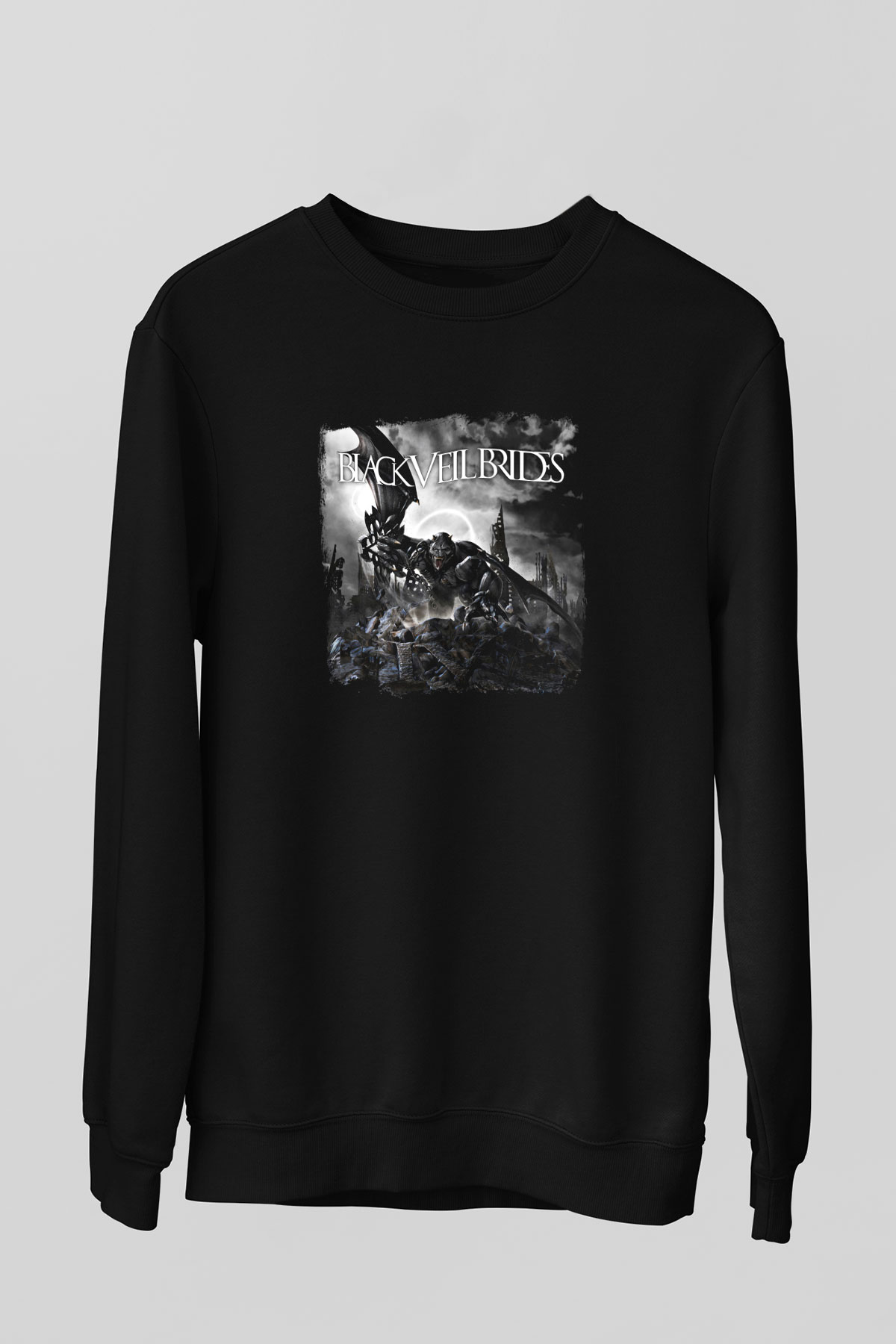 Black Veil Brides Baskılı Unisex Siyah Sweatshirt