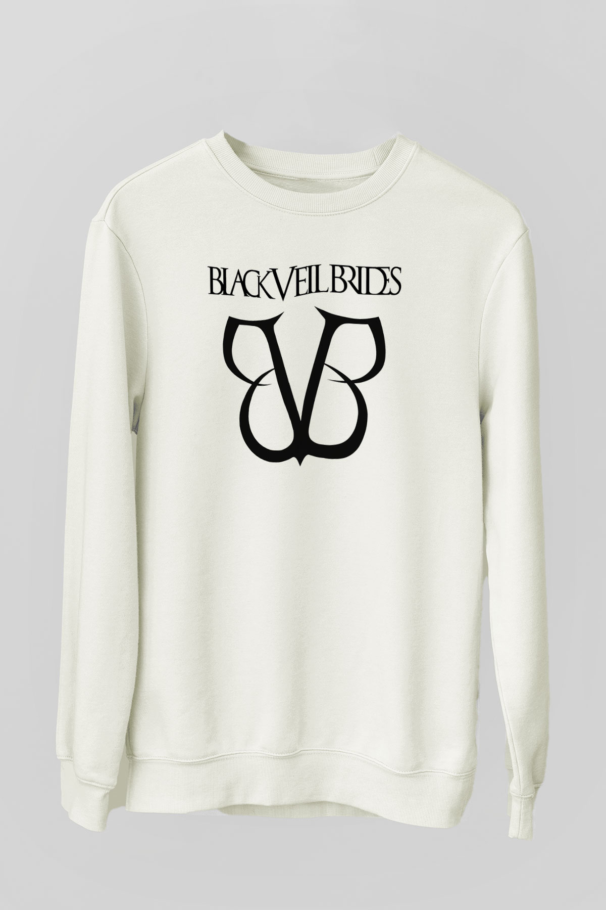 Black Veil Brides Beyaz Unisex Sweatshirt