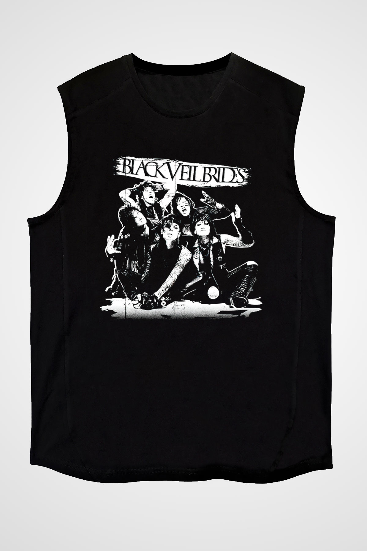 Black Veil Brides Siyah Unisex Kolsuz Tişört