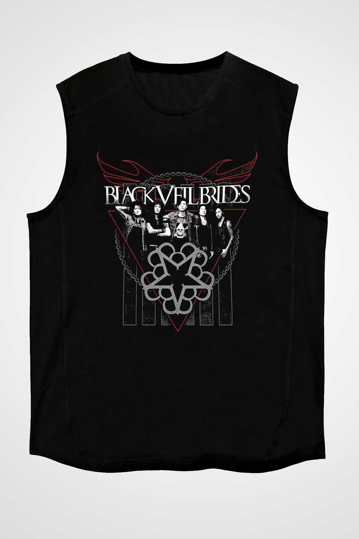 Black Veil Brides Siyah Unisex Kolsuz Tişört