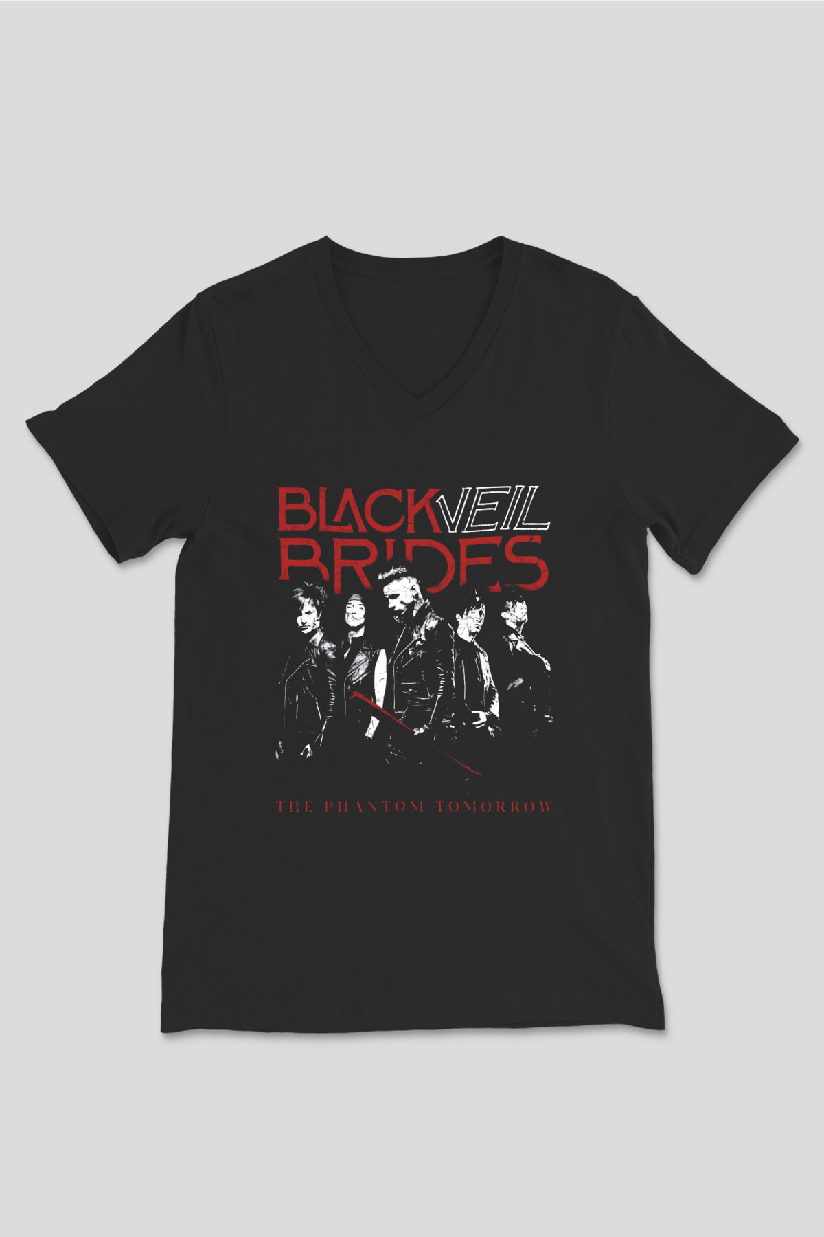 Black Veil Brides Siyah Unisex V Yaka Tişört