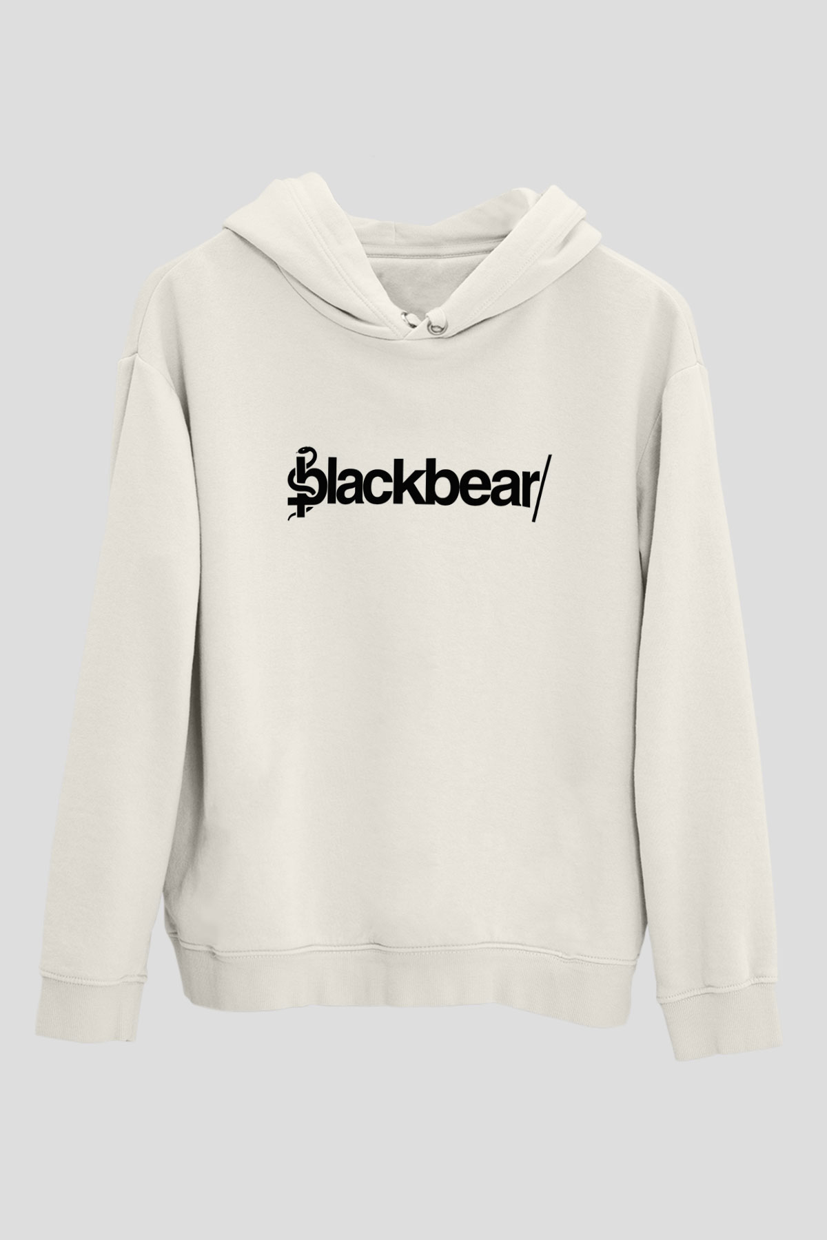 BlackBear Beyaz Unisex Kapşonlu Sweatshirt
