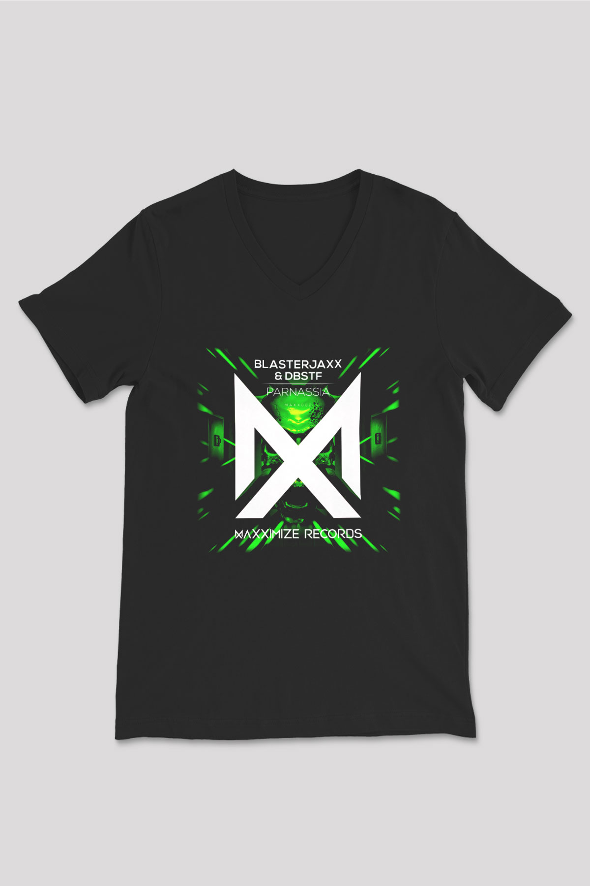 Blasterjaxx Siyah Unisex V Yaka Tişört T-Shirt