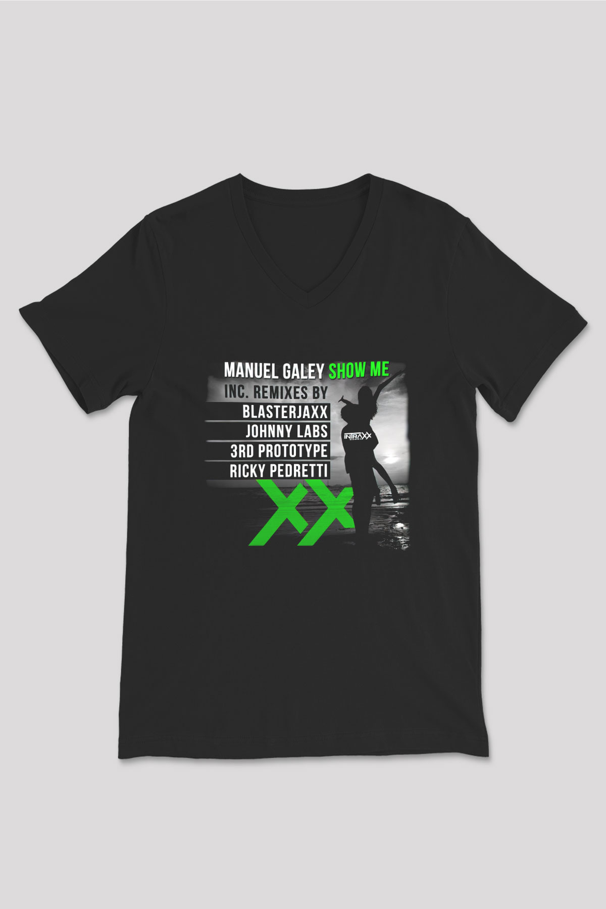 Blasterjaxx Siyah Unisex V Yaka Tişört