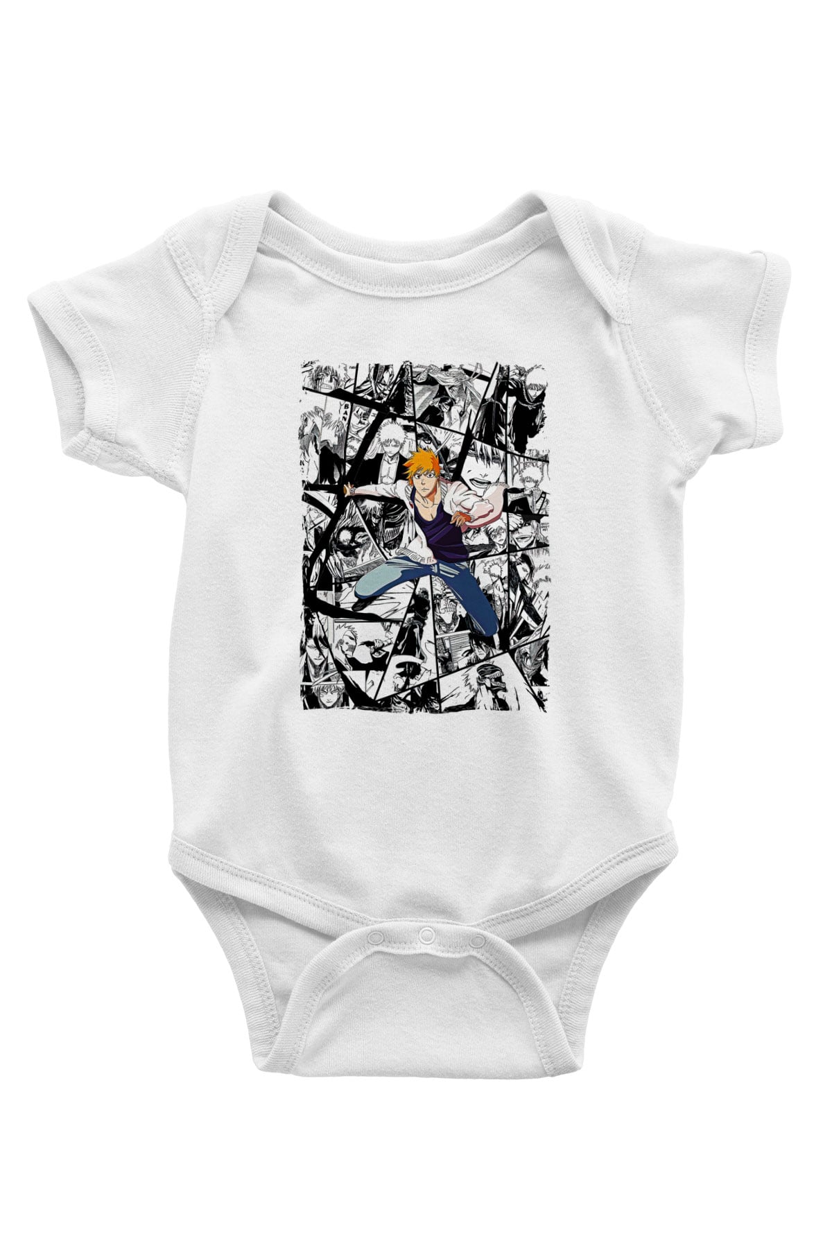 Bleach Baskılı Beyaz Unisex Bebek Body - Zıbın