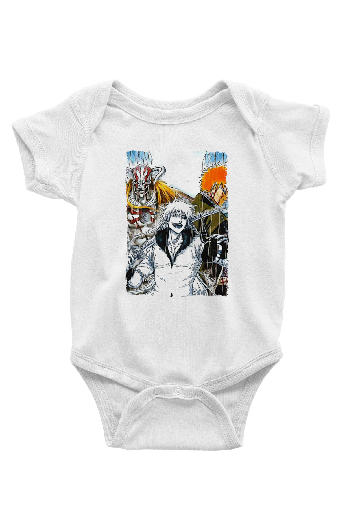 Bleach Baskılı Beyaz Unisex Bebek Body - Zıbın