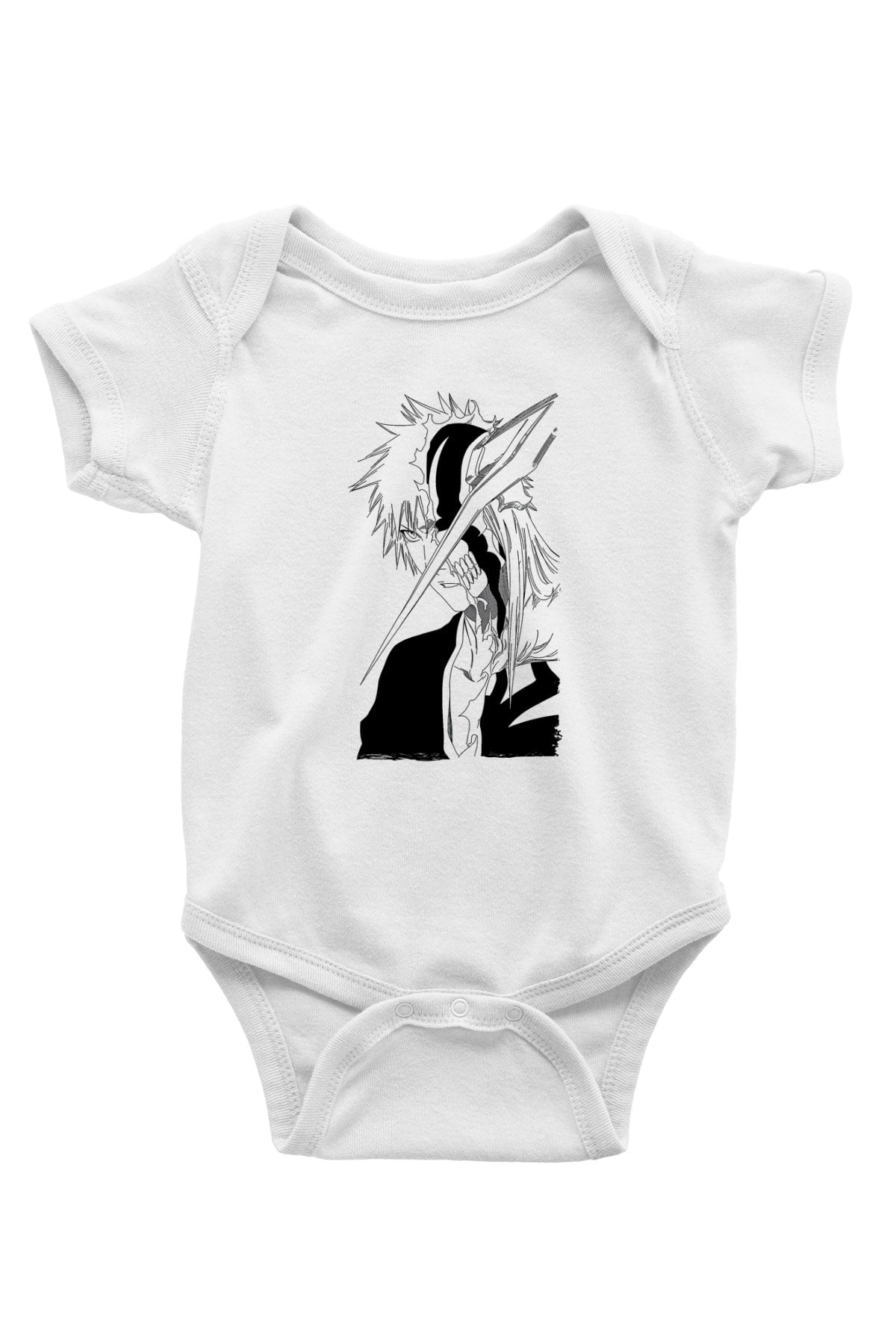 Bleach Baskılı Beyaz Unisex Bebek Body - Zıbın