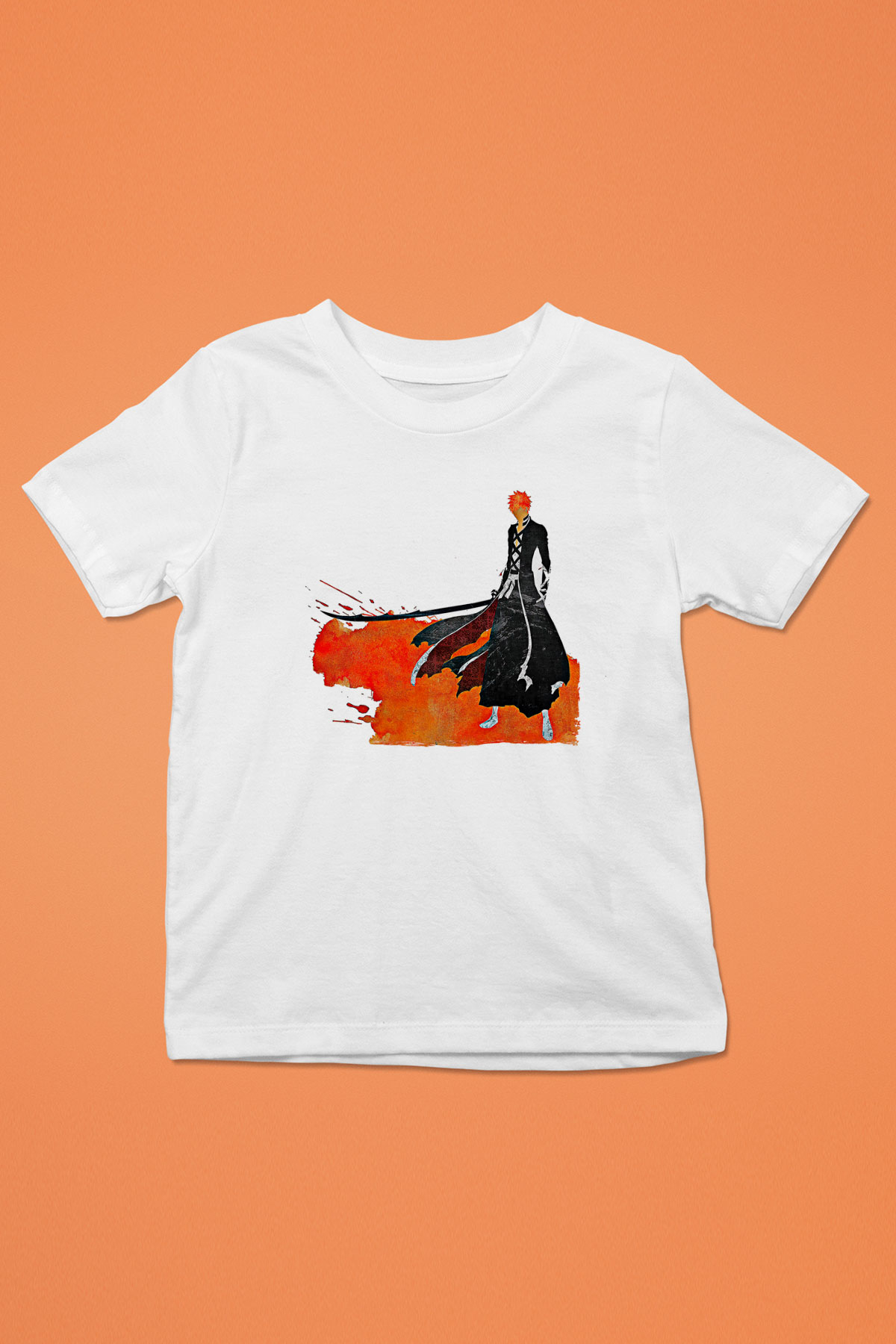 Bleach Baskılı Beyaz Unisex Beyaz Çocuk Tişört - Tshirt