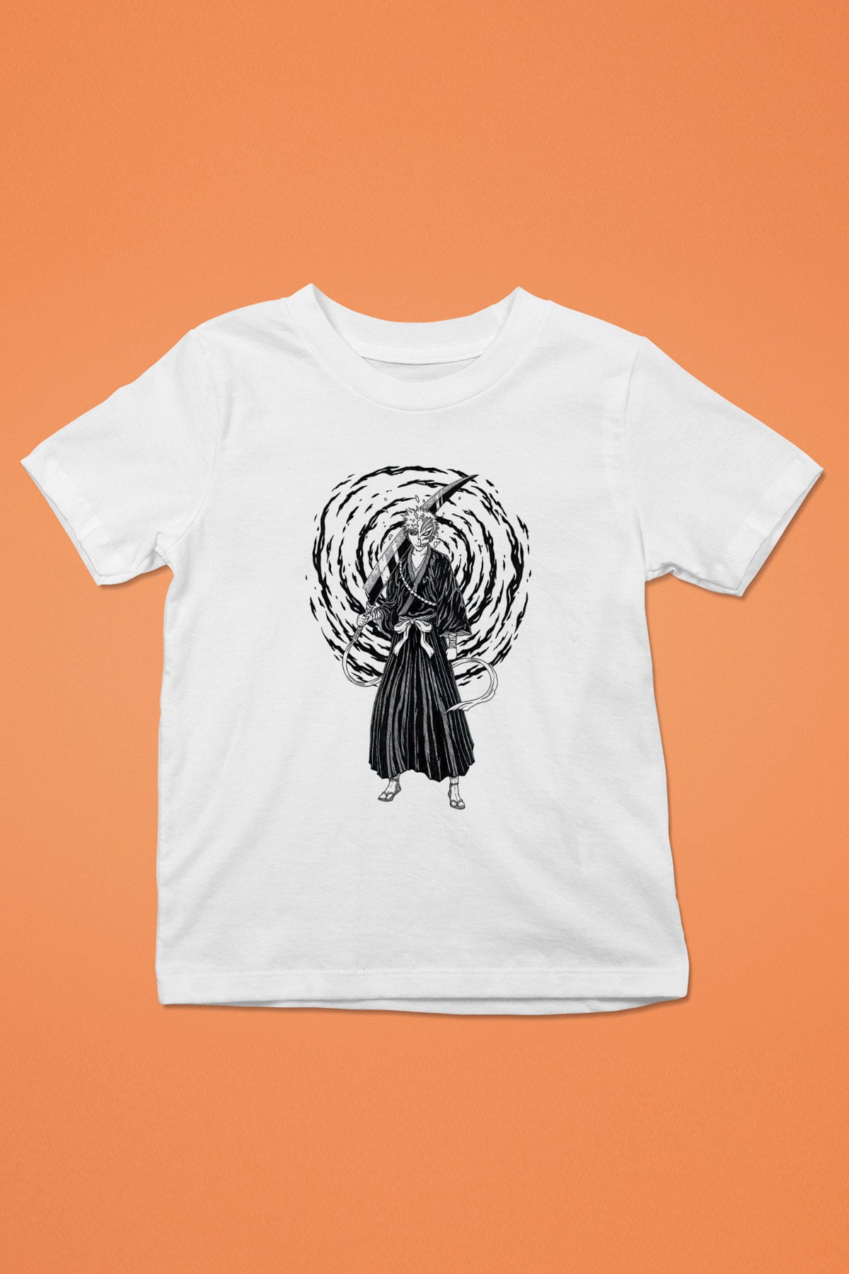 Bleach Baskılı Beyaz Unisex Beyaz Çocuk Tişört - Tshirt
