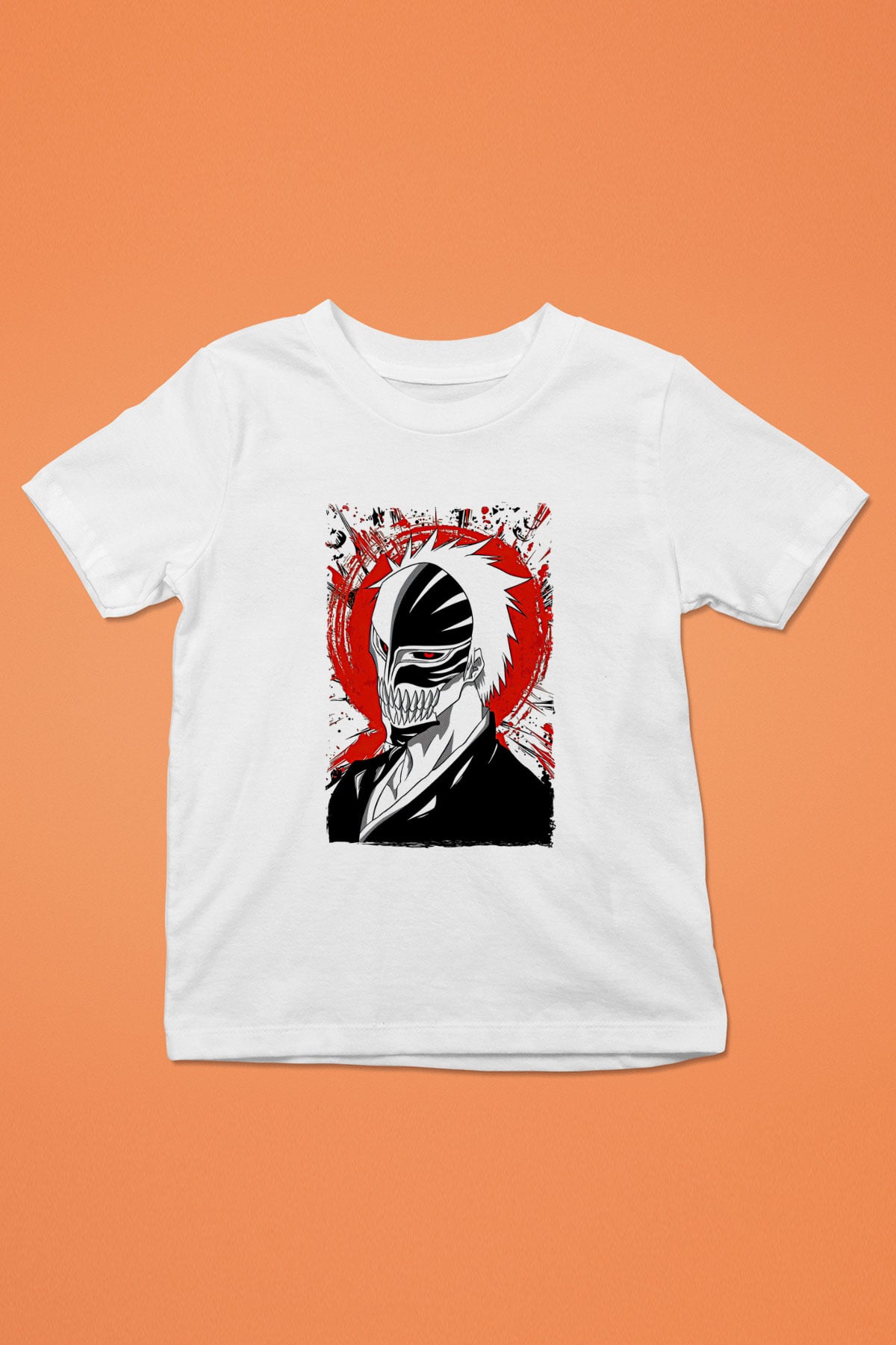 Bleach Baskılı Beyaz Unisex Beyaz Çocuk Tişört - Tshirt