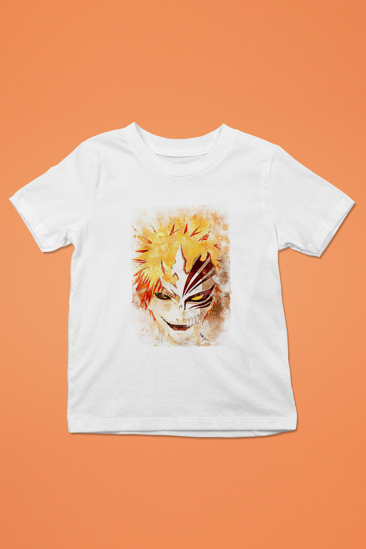 Bleach Baskılı Beyaz Unisex Beyaz Çocuk Tişört - Tshirt