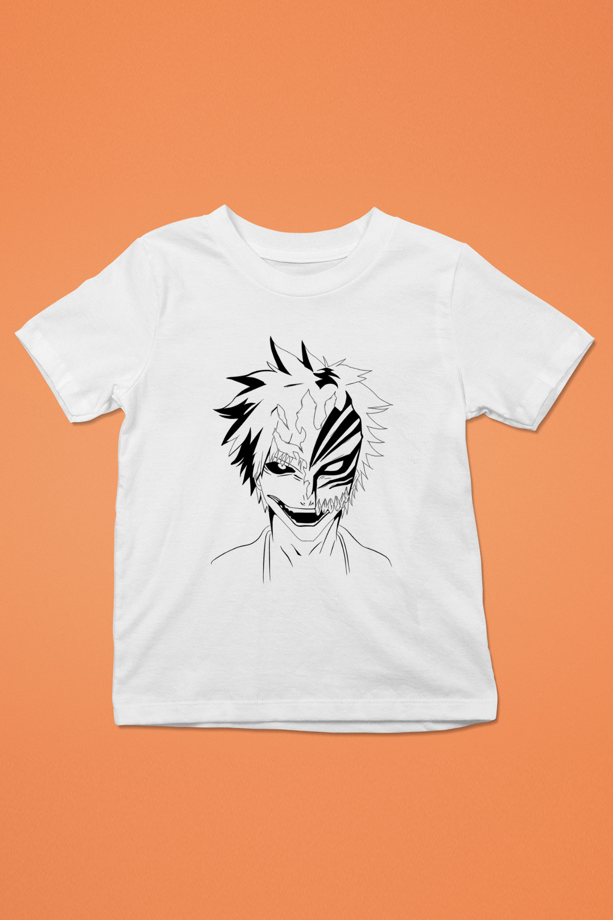 Bleach Baskılı Beyaz Unisex Beyaz Çocuk Tişört - Tshirt