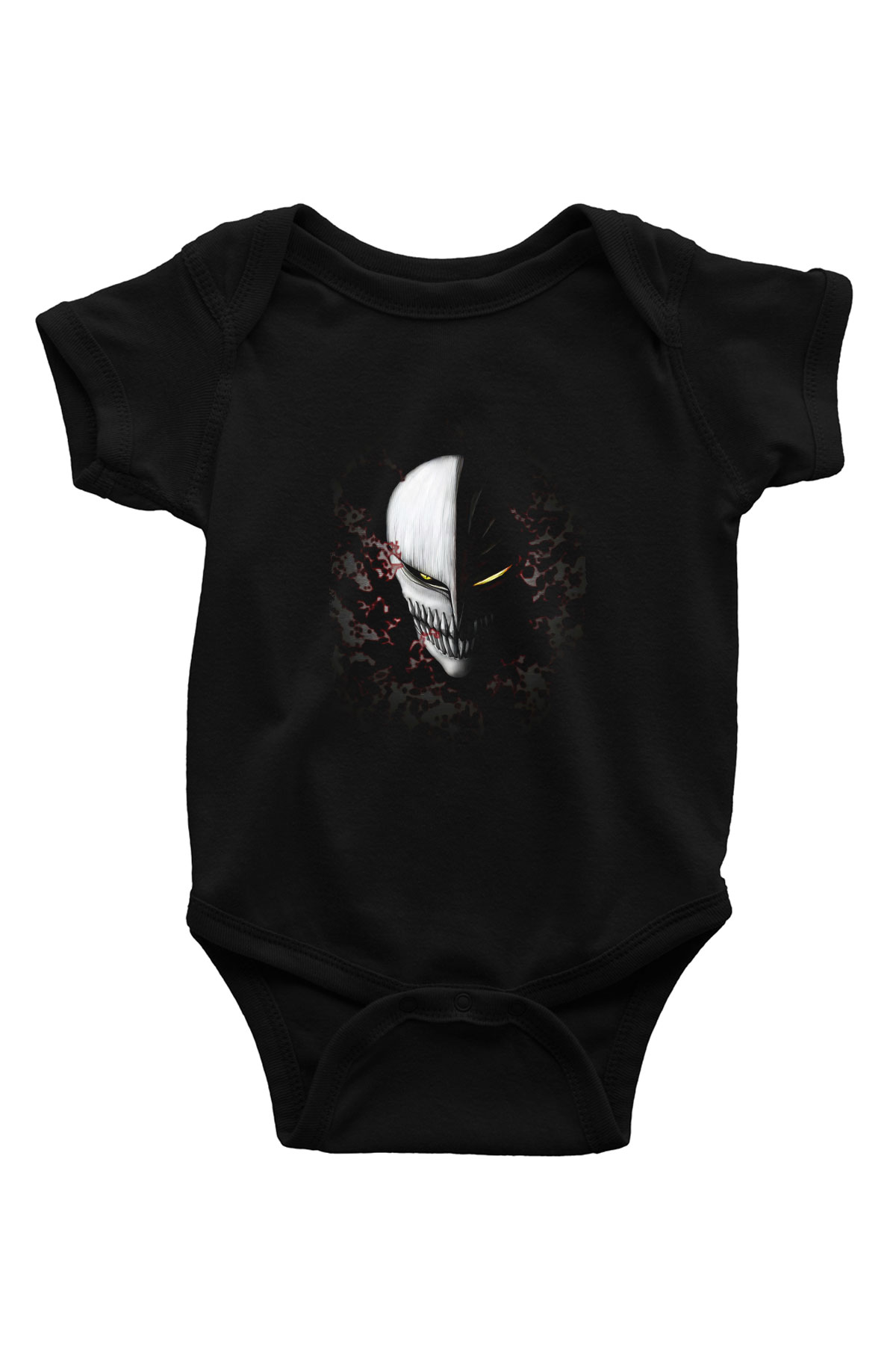 Bleach Baskılı Unisex Siyah Bebek Body - Zıbın